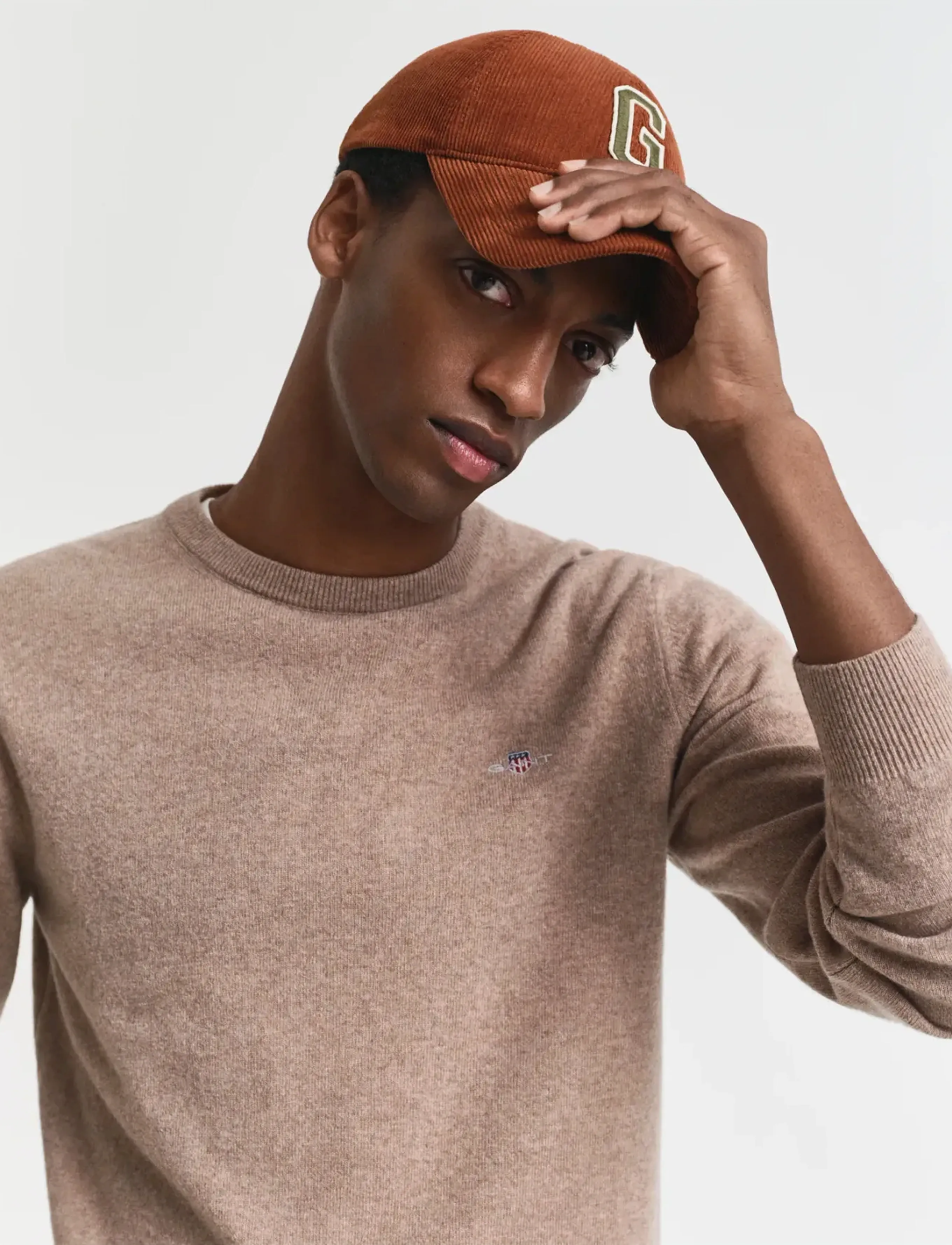 Gant - SUPERFINE LAMBSWOOL C-NECK - rundhals - dk. sand melange - 4
