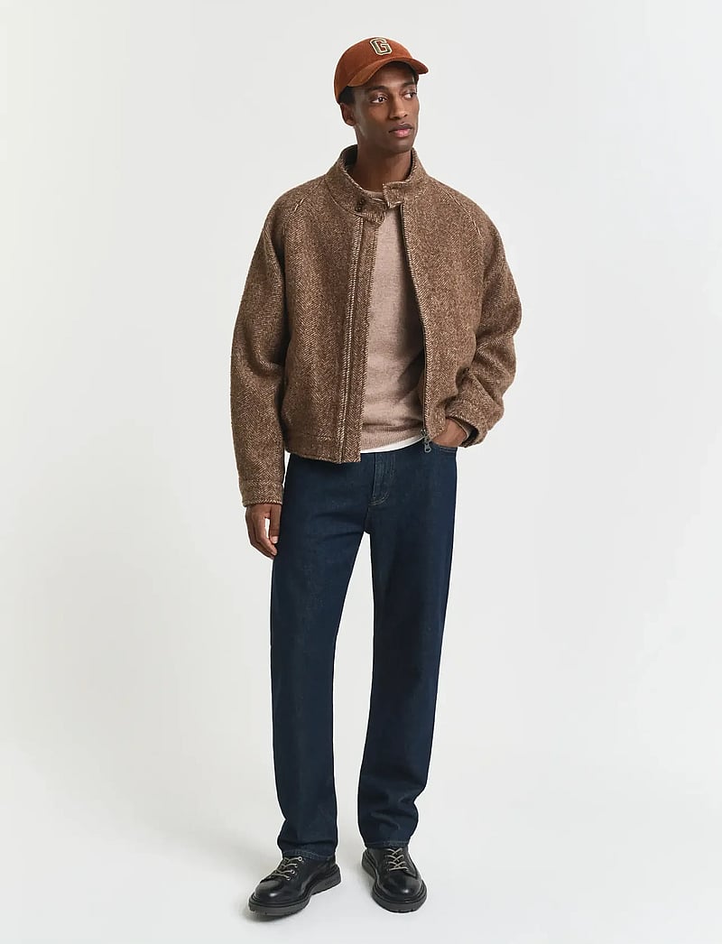 GANT - SUPERFINE LAMBSWOOL C-NECK - rundhals - dk. sand melange - 5