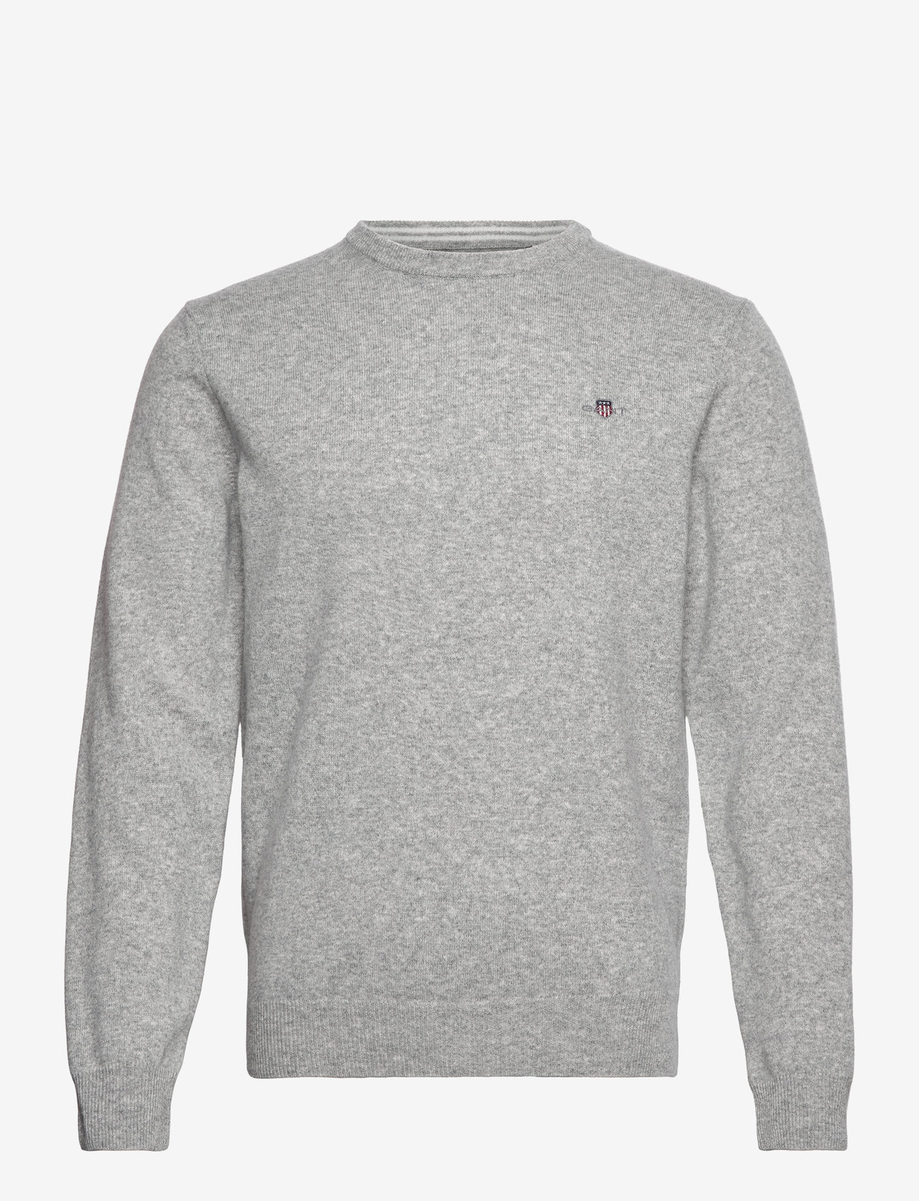 GANT - SUPERFINE LAMBSWOOL C-NECK - knitted round necks - grey melange - 1