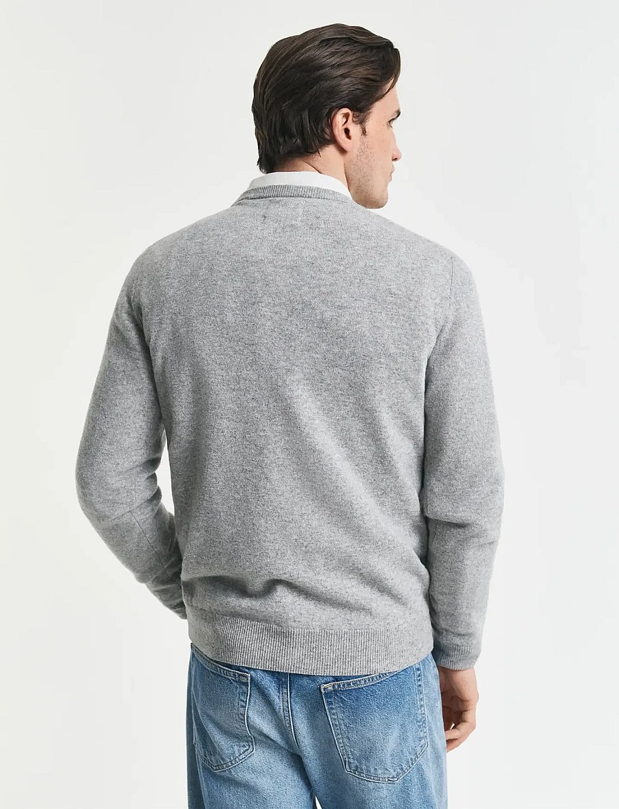 Gant - SUPERFINE LAMBSWOOL C-NECK - rundhals - grey melange - 3