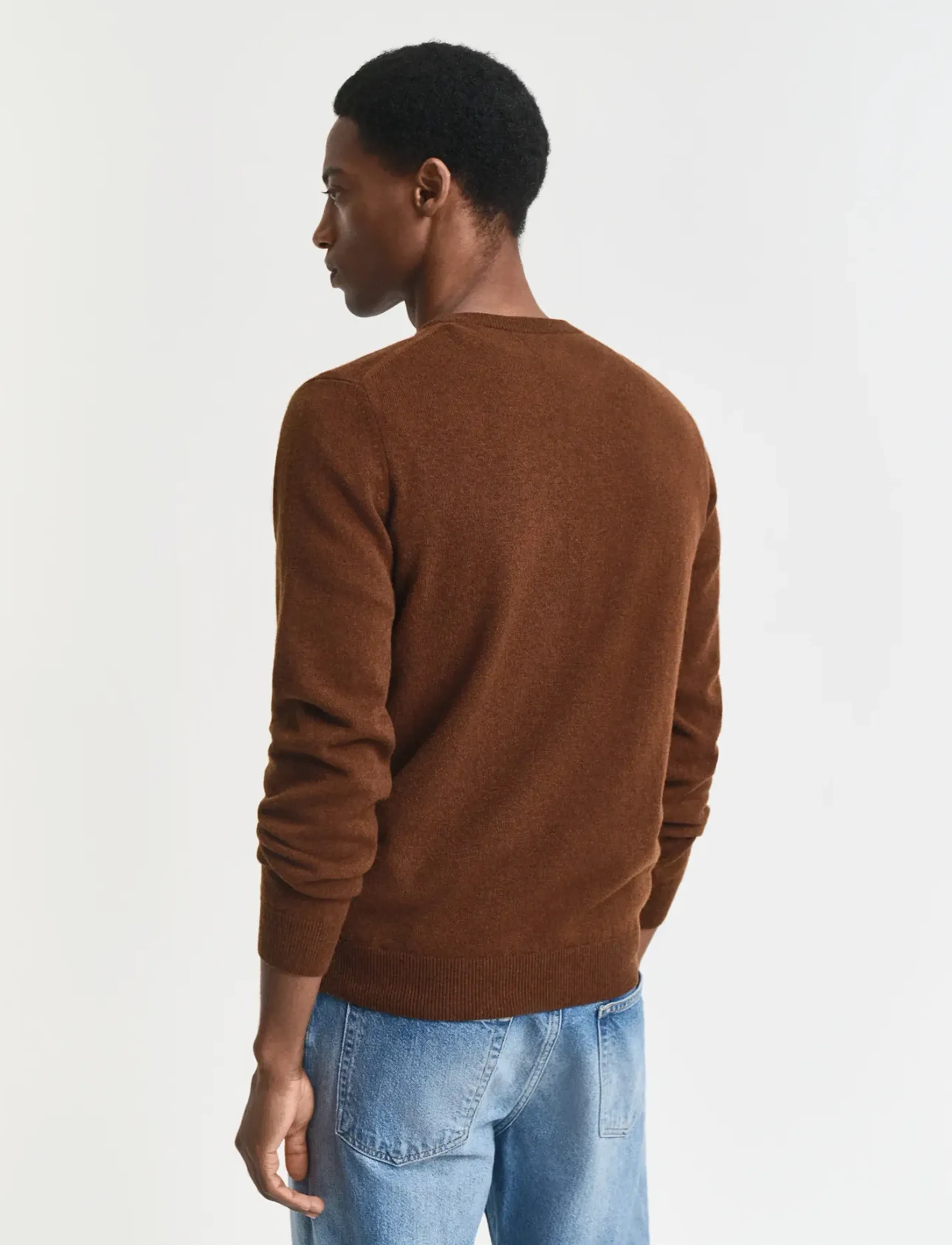 Gant - SUPERFINE LAMBSWOOL C-NECK - rund hals - mahogany brown - 2