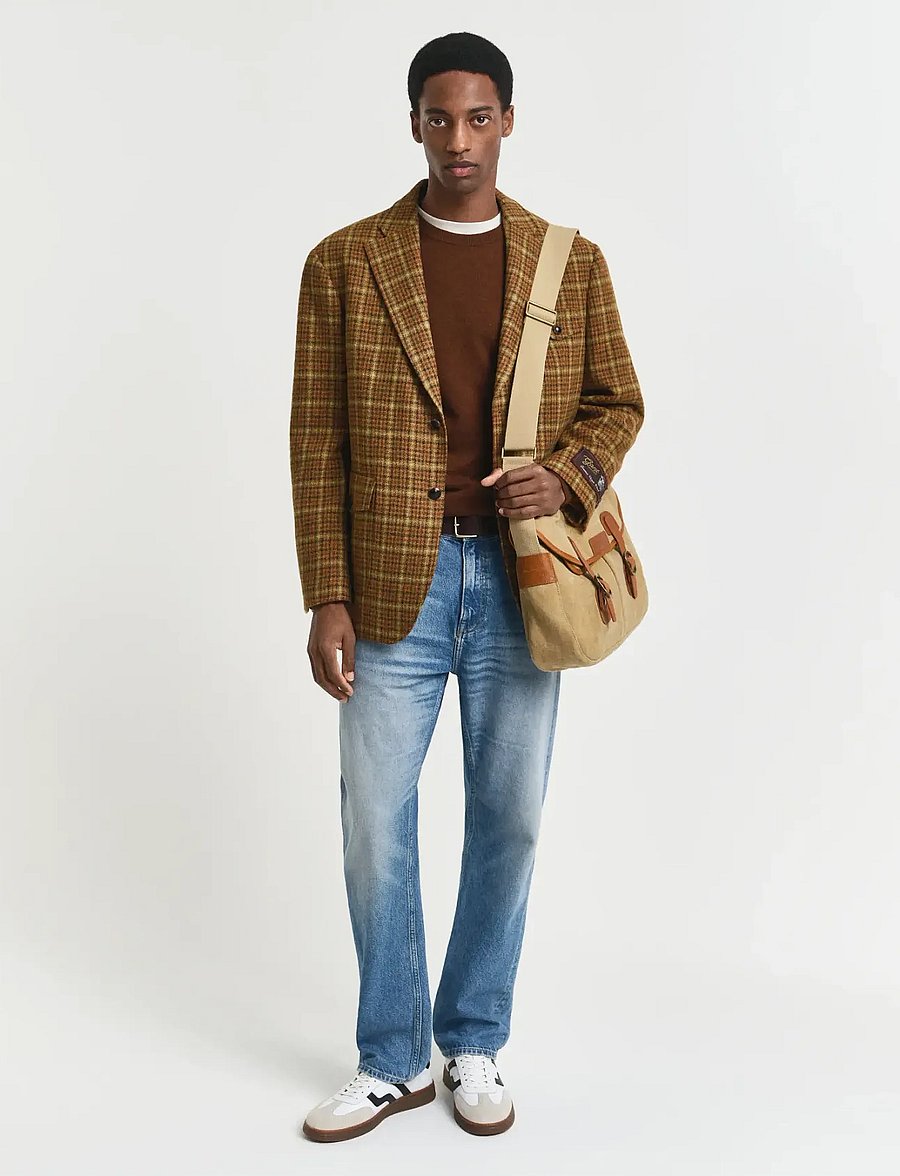 Gant - SUPERFINE LAMBSWOOL C-NECK - okrągły dekolt - mahogany brown - 4