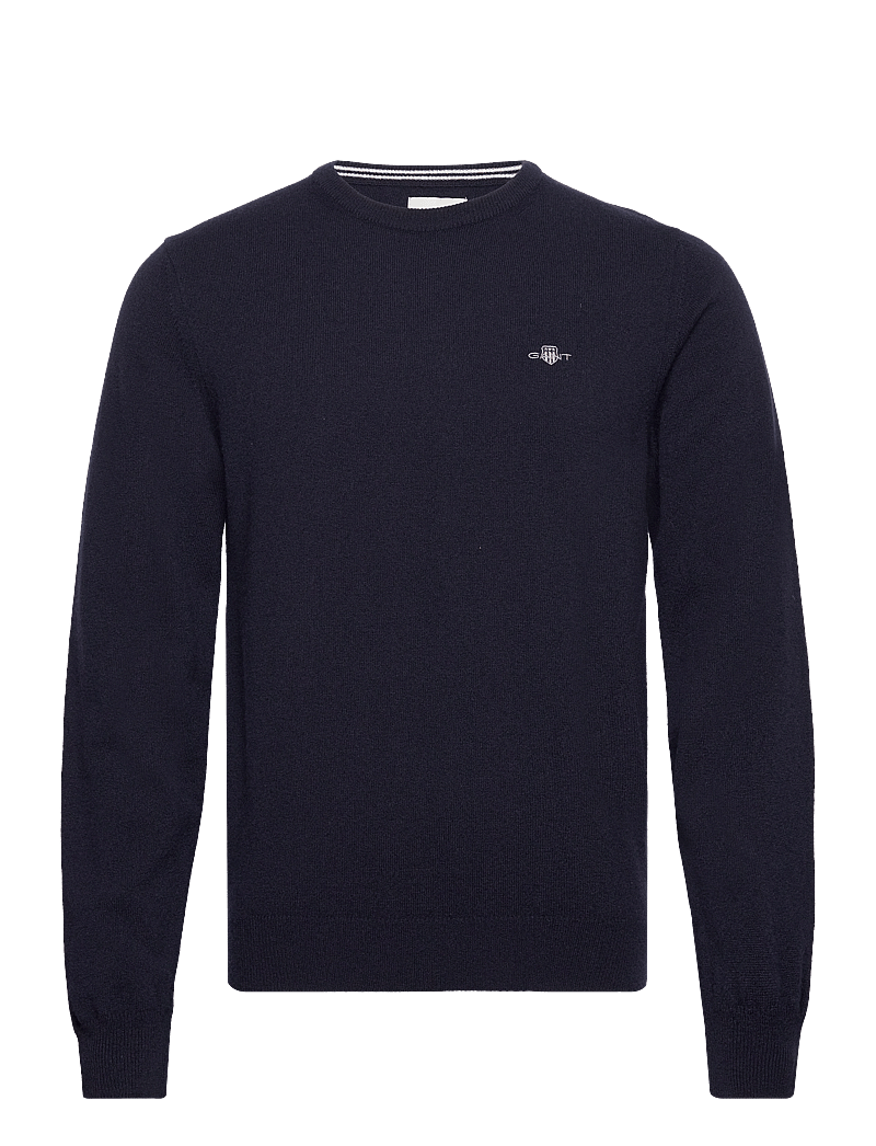 GANT - SUPERFINE LAMBSWOOL C-NECK - okrągły dekolt - marine - 1