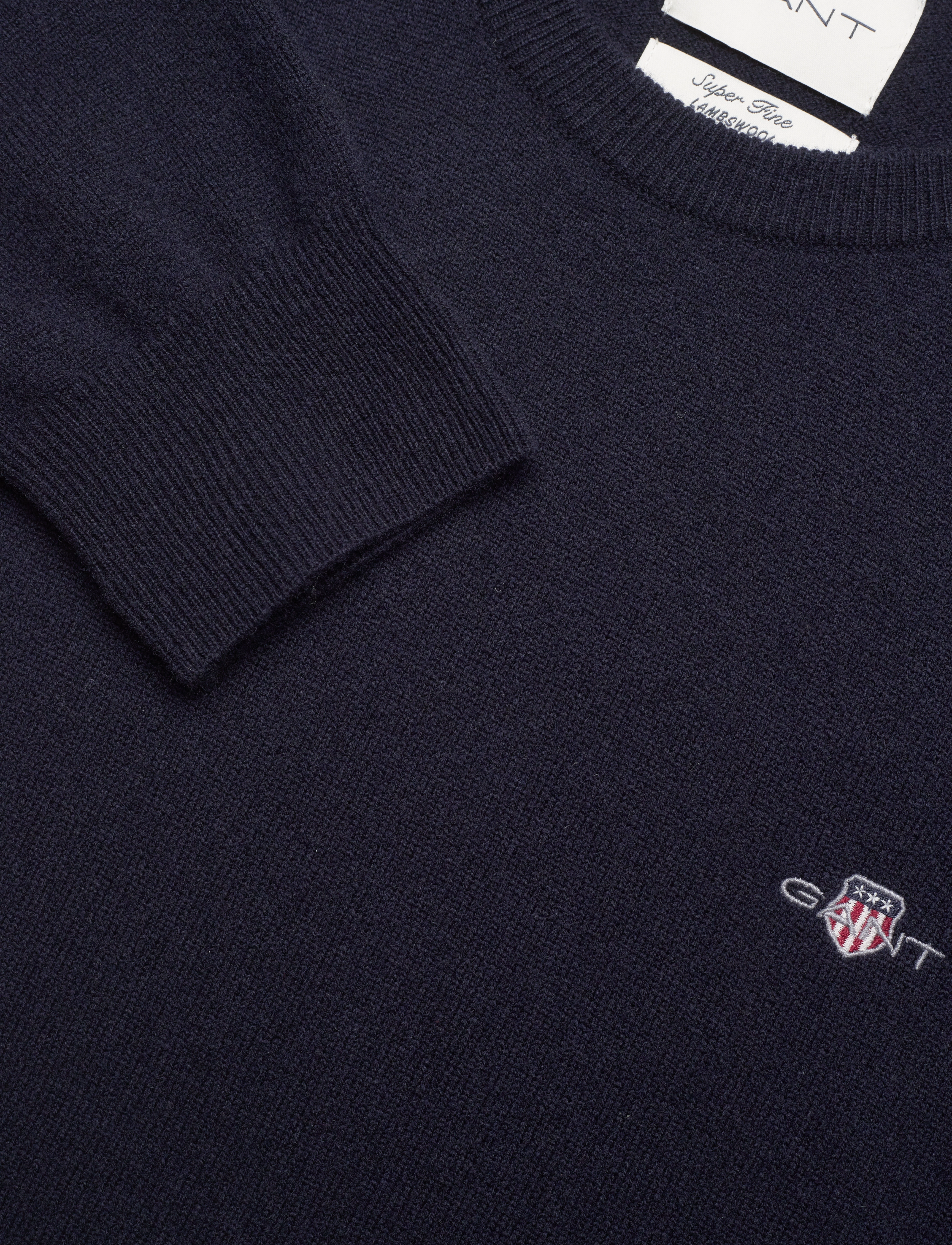 Gant - SUPERFINE LAMBSWOOL C-NECK - rund hals - marine - 5
