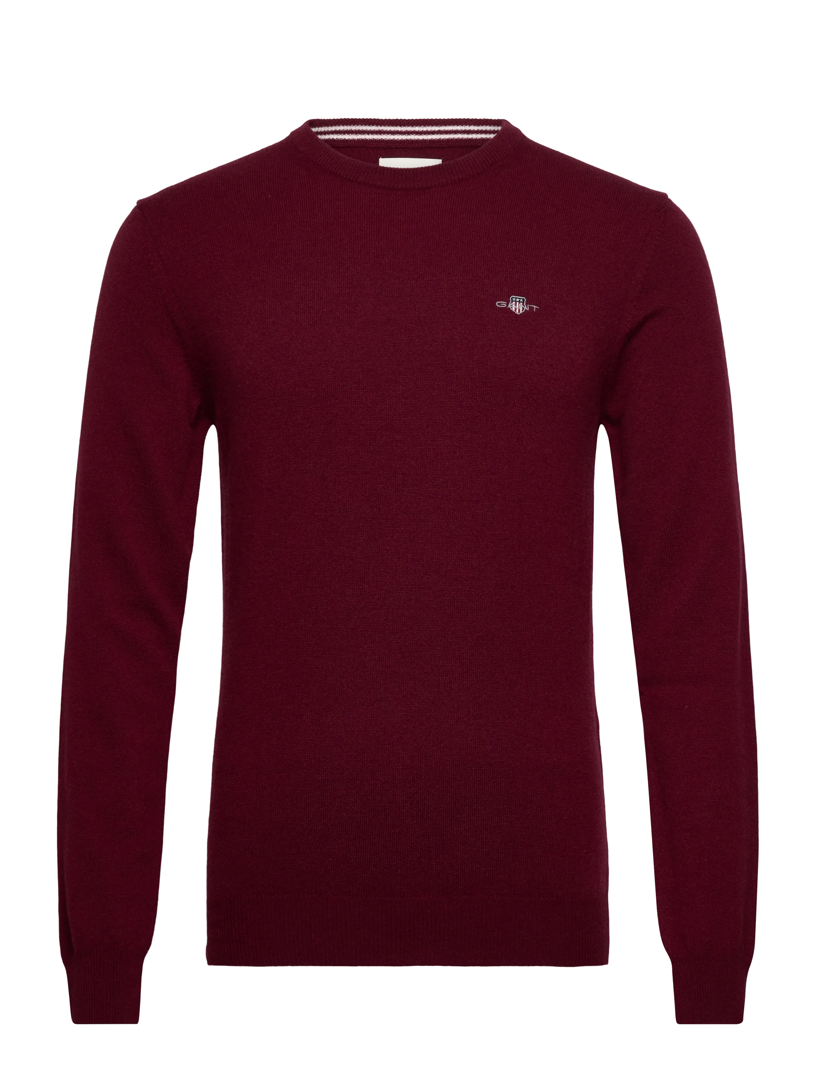 Gant SUPERFINE LAMBSWOOL C-NECK - Rundhalsad - PLUMPED RED / red