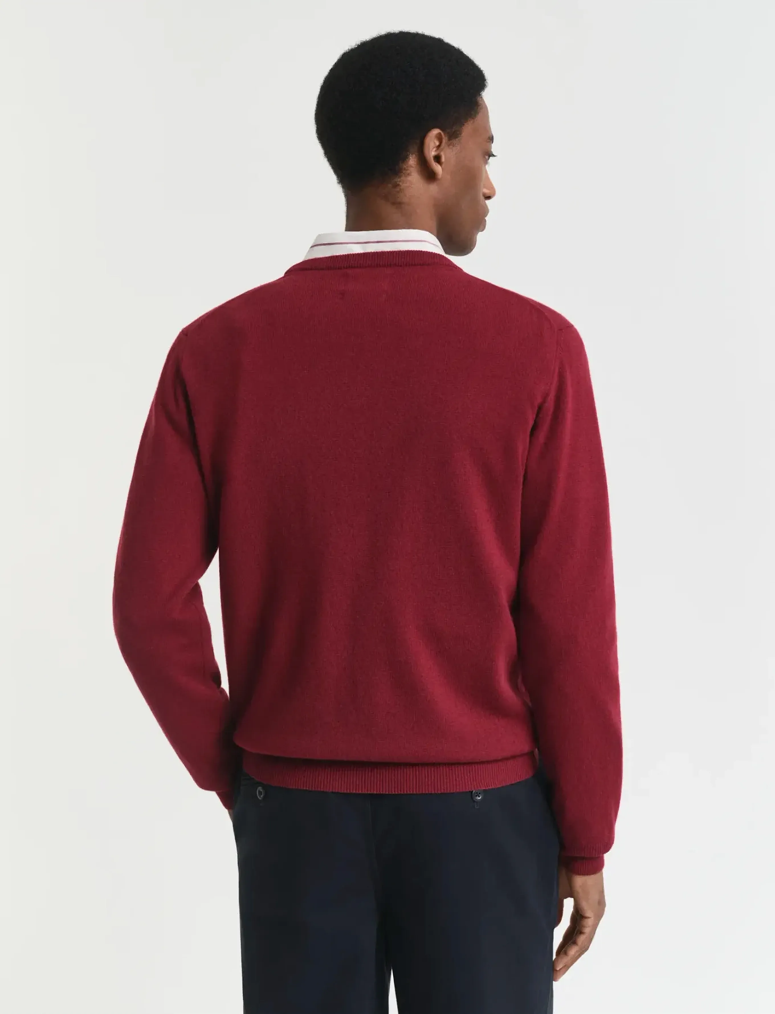 Gant - SUPERFINE LAMBSWOOL C-NECK - round necks - plumped red - 3