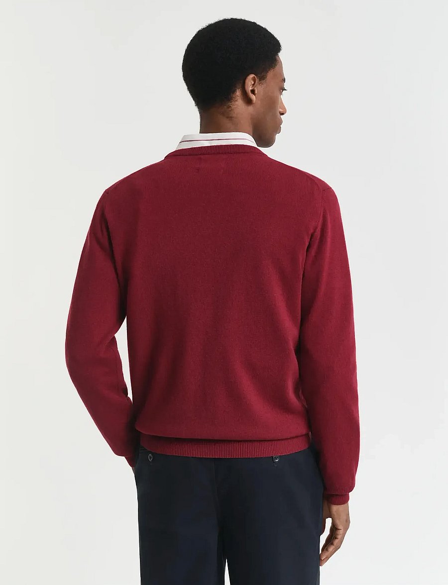 Gant - SUPERFINE LAMBSWOOL C-NECK - rundhals - plumped red - 3