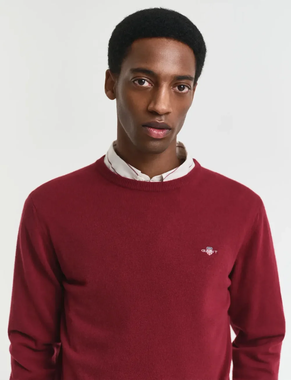 GANT - SUPERFINE LAMBSWOOL C-NECK - round necks - plumped red - 4