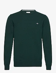 GANT - SUPERFINE LAMBSWOOL C-NECK - knitted round necks - tartan green - 0