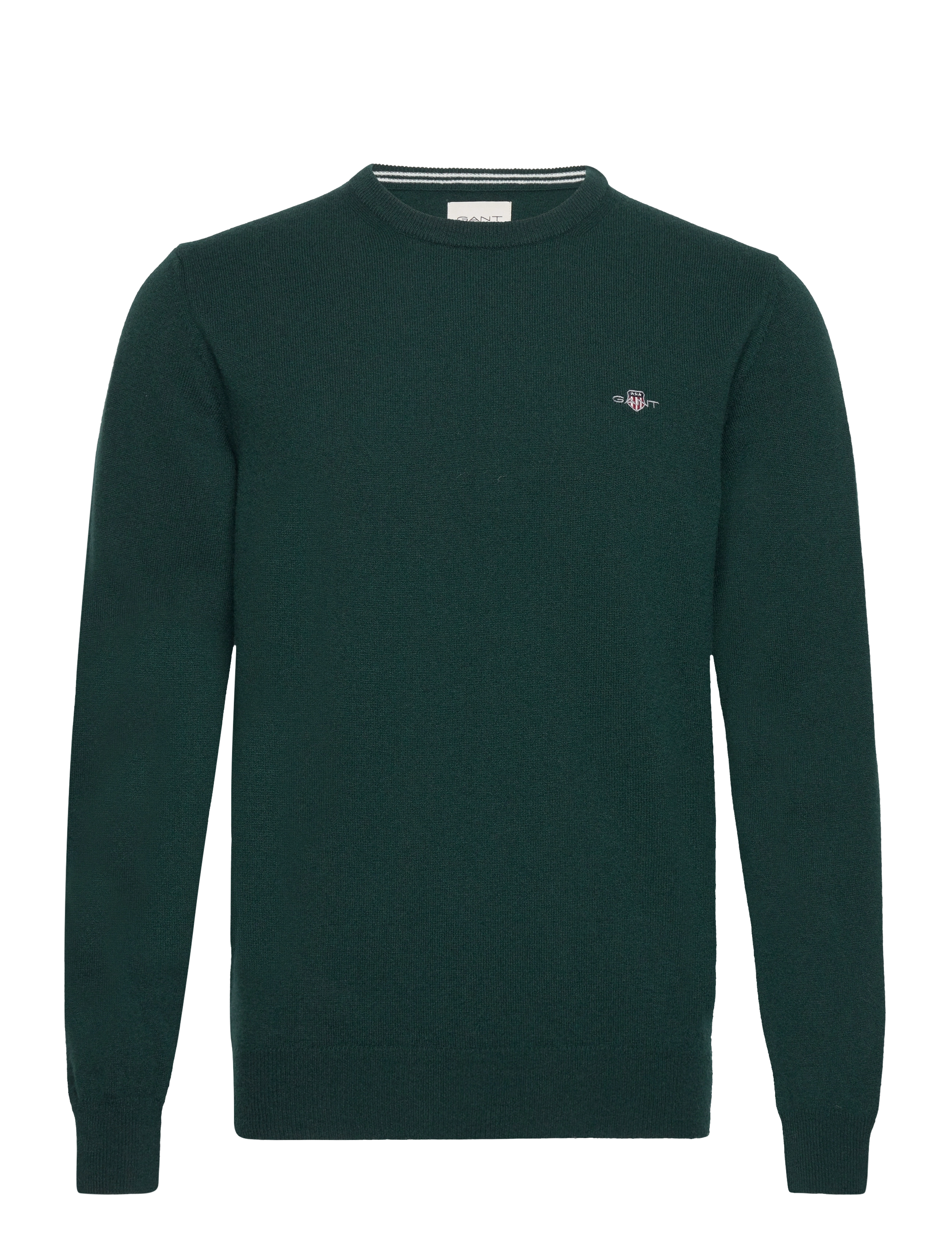 Gant SUPERFINE LAMBSWOOL C-NECK - Kleidung - TARTAN GREEN / khaki/green