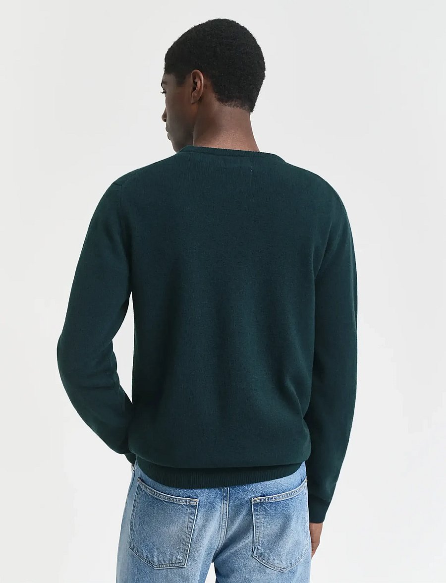 Gant - SUPERFINE LAMBSWOOL C-NECK - rundhals - tartan green - 3