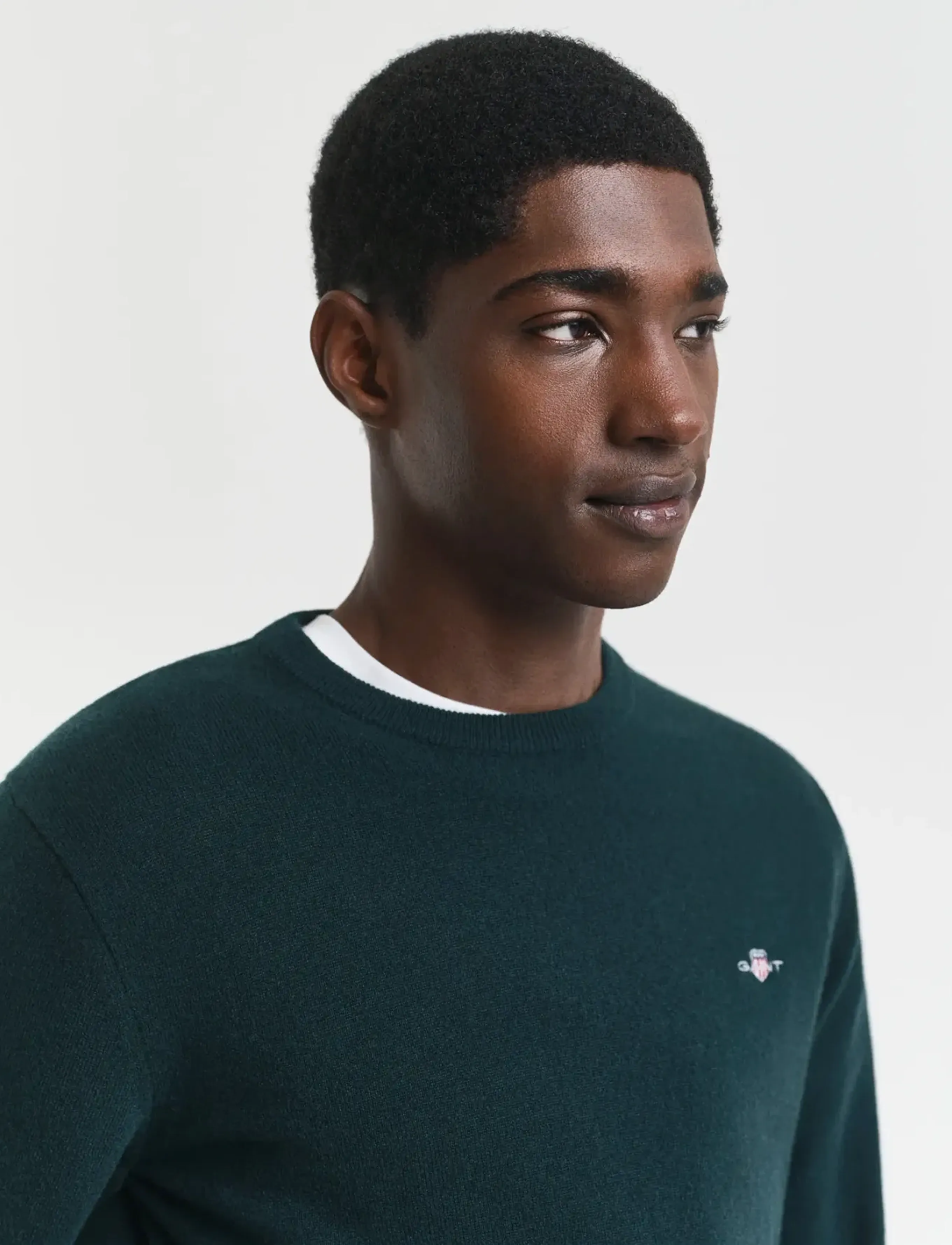 Gant - SUPERFINE LAMBSWOOL C-NECK - rundhals - tartan green - 4
