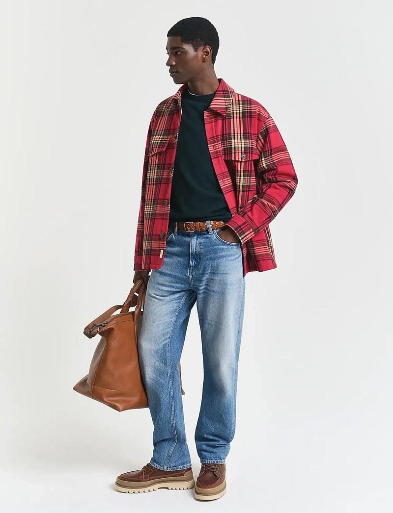 GANT - SUPERFINE LAMBSWOOL C-NECK - rund hals - tartan green - 5