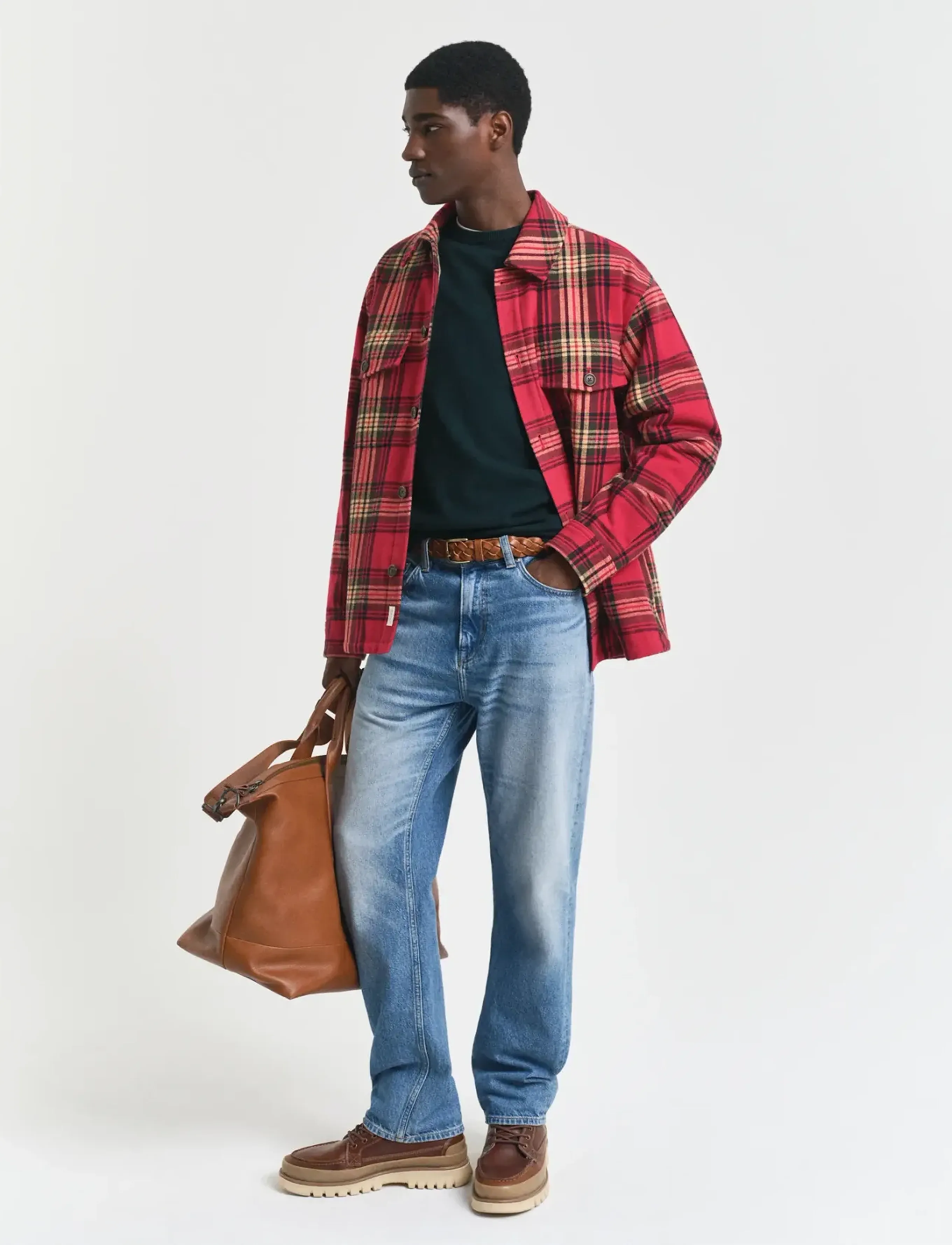 Gant - SUPERFINE LAMBSWOOL C-NECK - rundhals - tartan green - 5