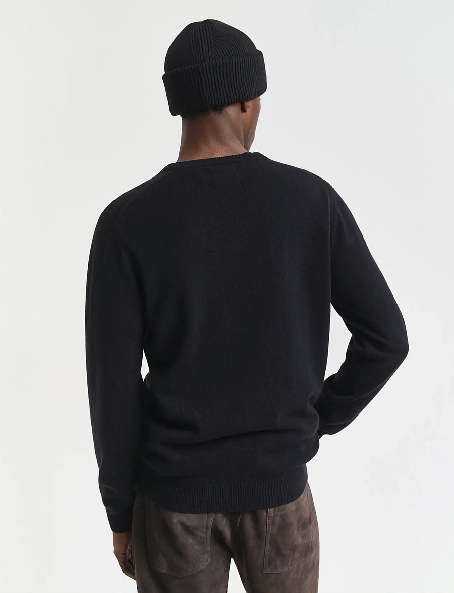 Gant - SUPERFINE LAMBSWOOL V-NECK - v-ausschnitt - black - 3