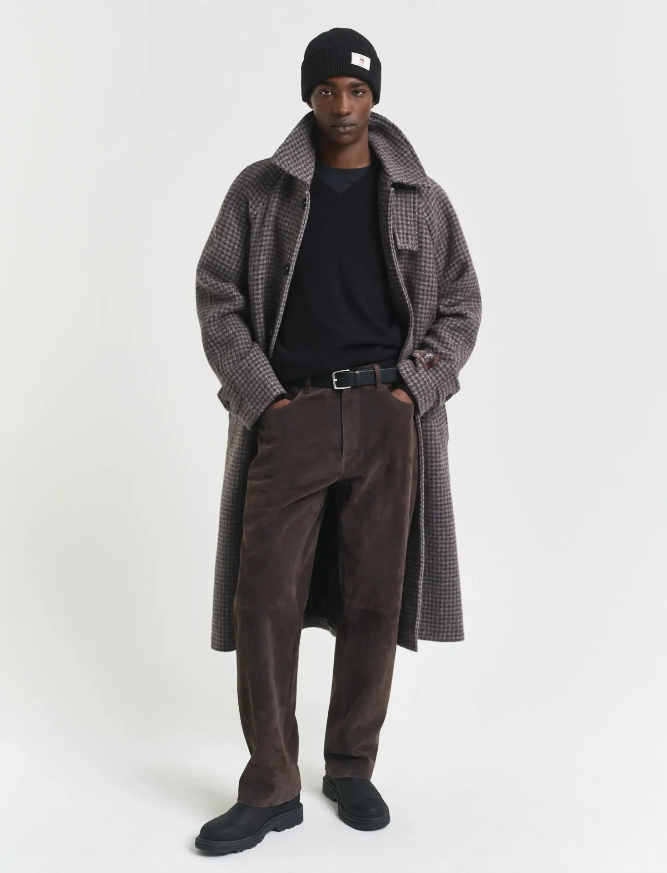 Gant - SUPERFINE LAMBSWOOL V-NECK - trøjer - black - 5