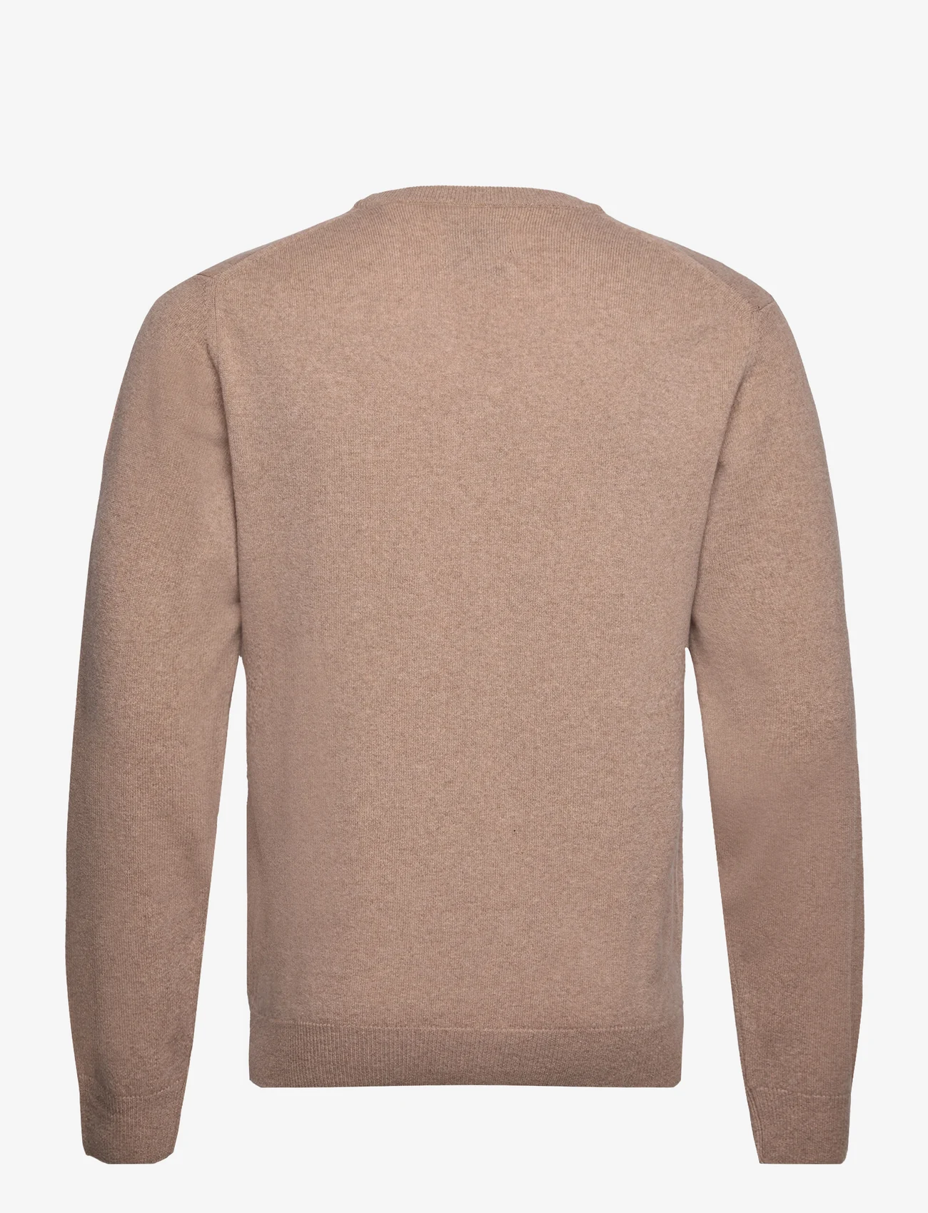 GANT - SUPERFINE LAMBSWOOL V-NECK - swetry w serek - dk. sand melange - 1