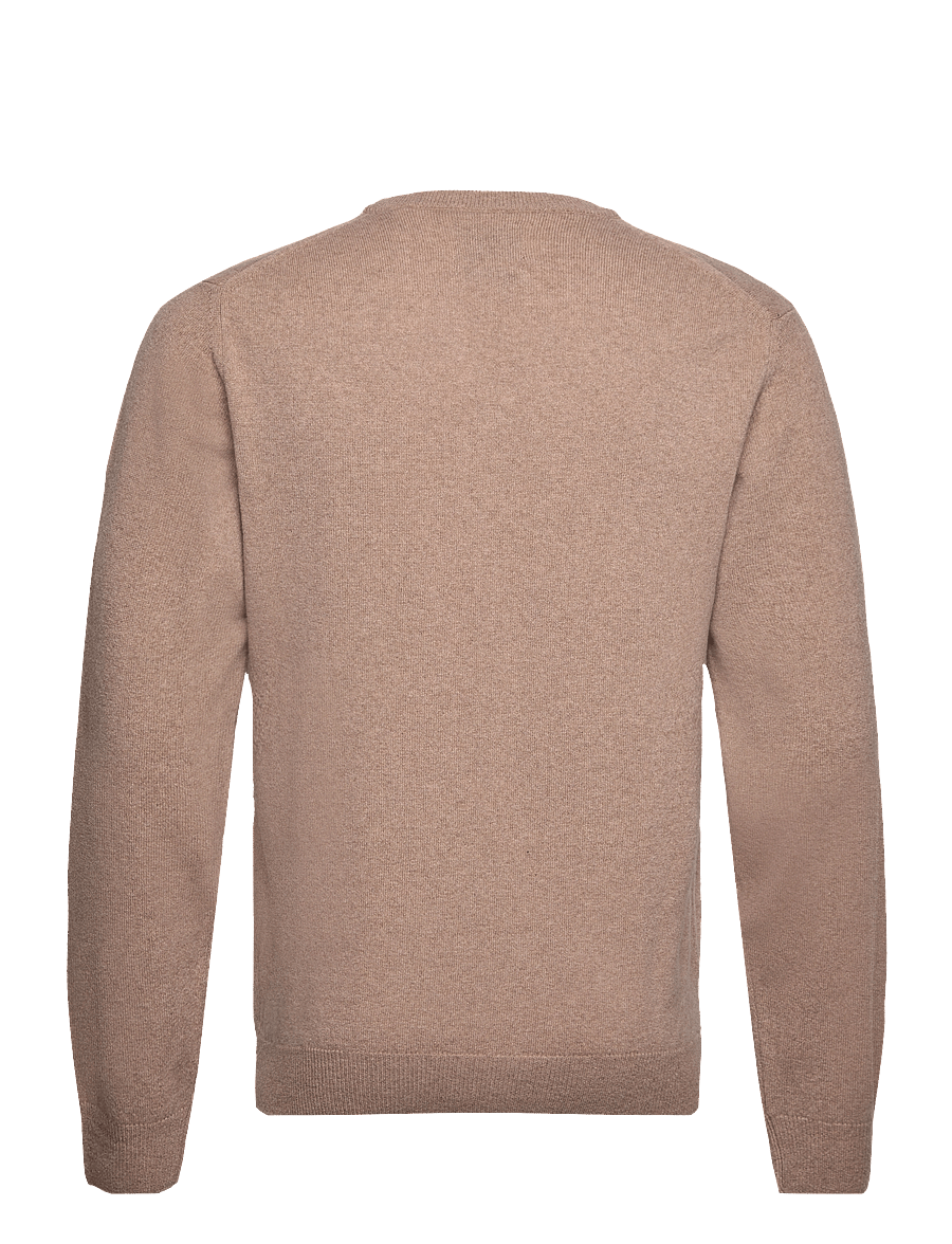 Gant - SUPERFINE LAMBSWOOL V-NECK - v-ausschnitt - dk. sand melange - 2