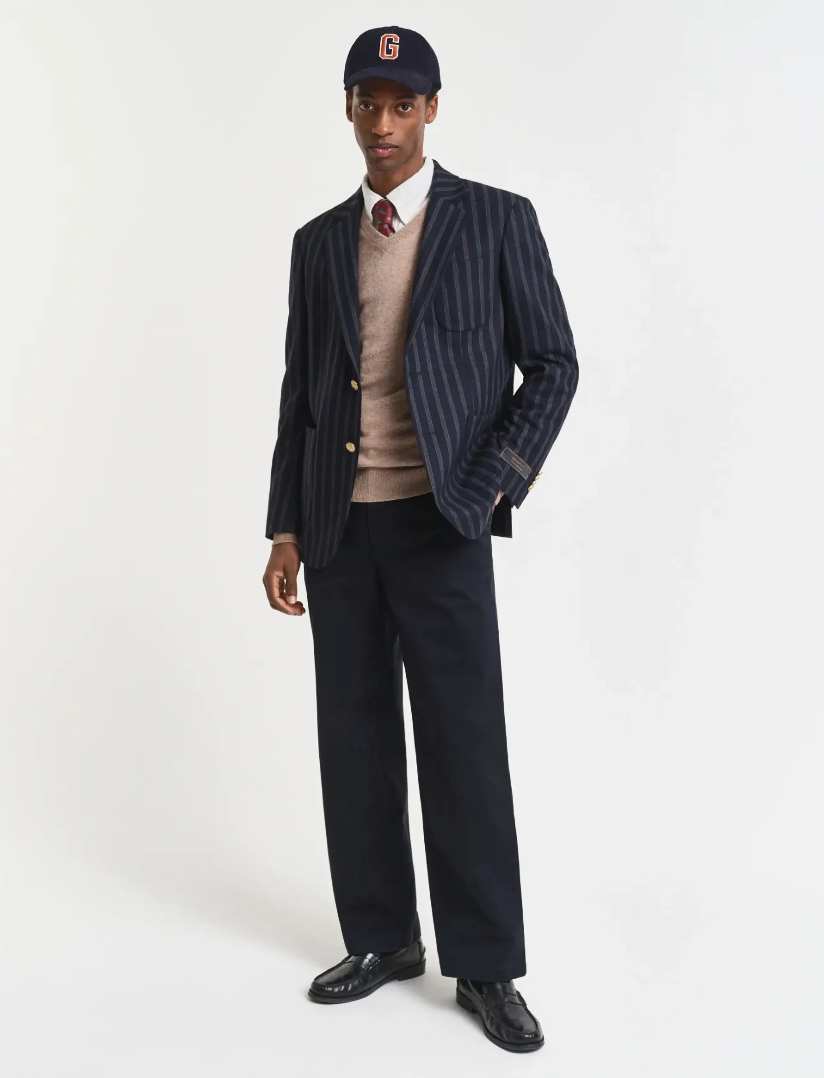 Gant - SUPERFINE LAMBSWOOL V-NECK - trøjer - dk. sand melange - 5