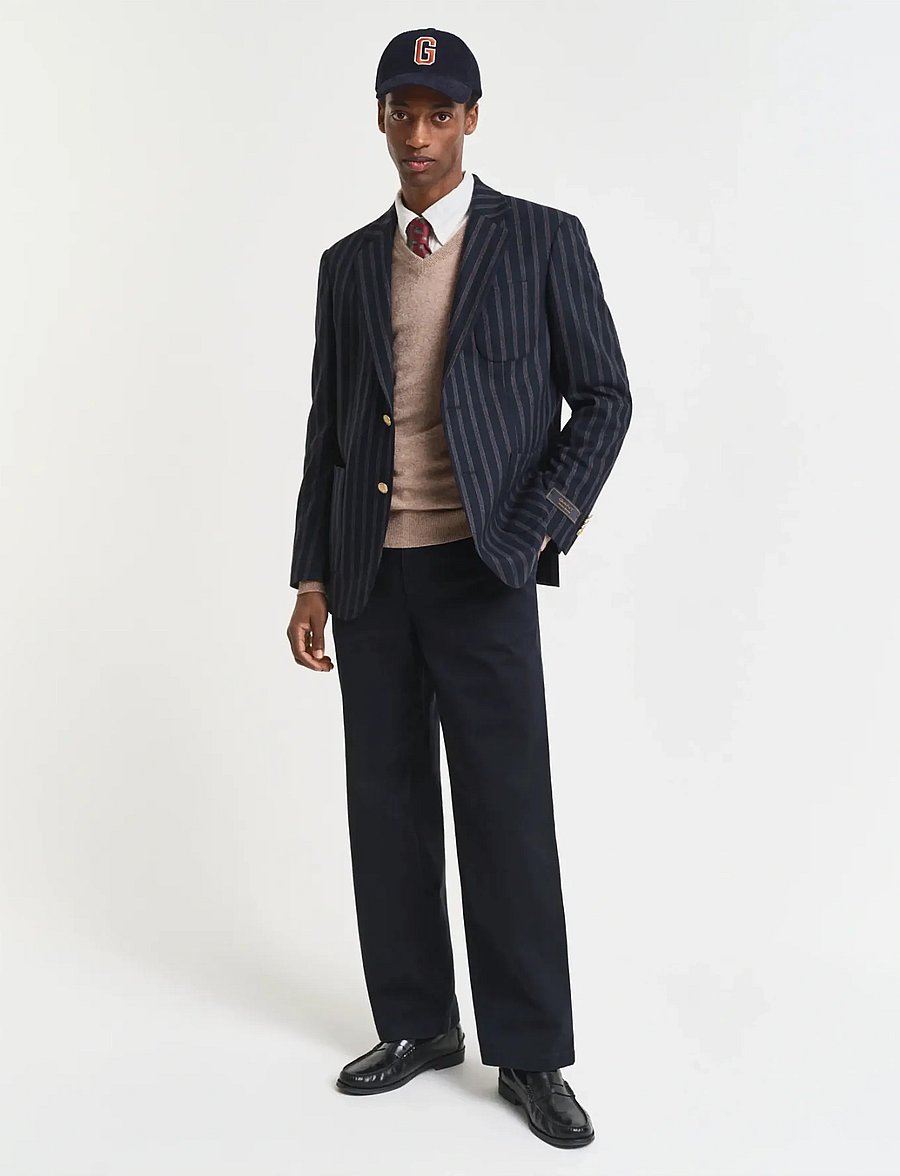 Gant - SUPERFINE LAMBSWOOL V-NECK - v-ausschnitt - dk. sand melange - 5