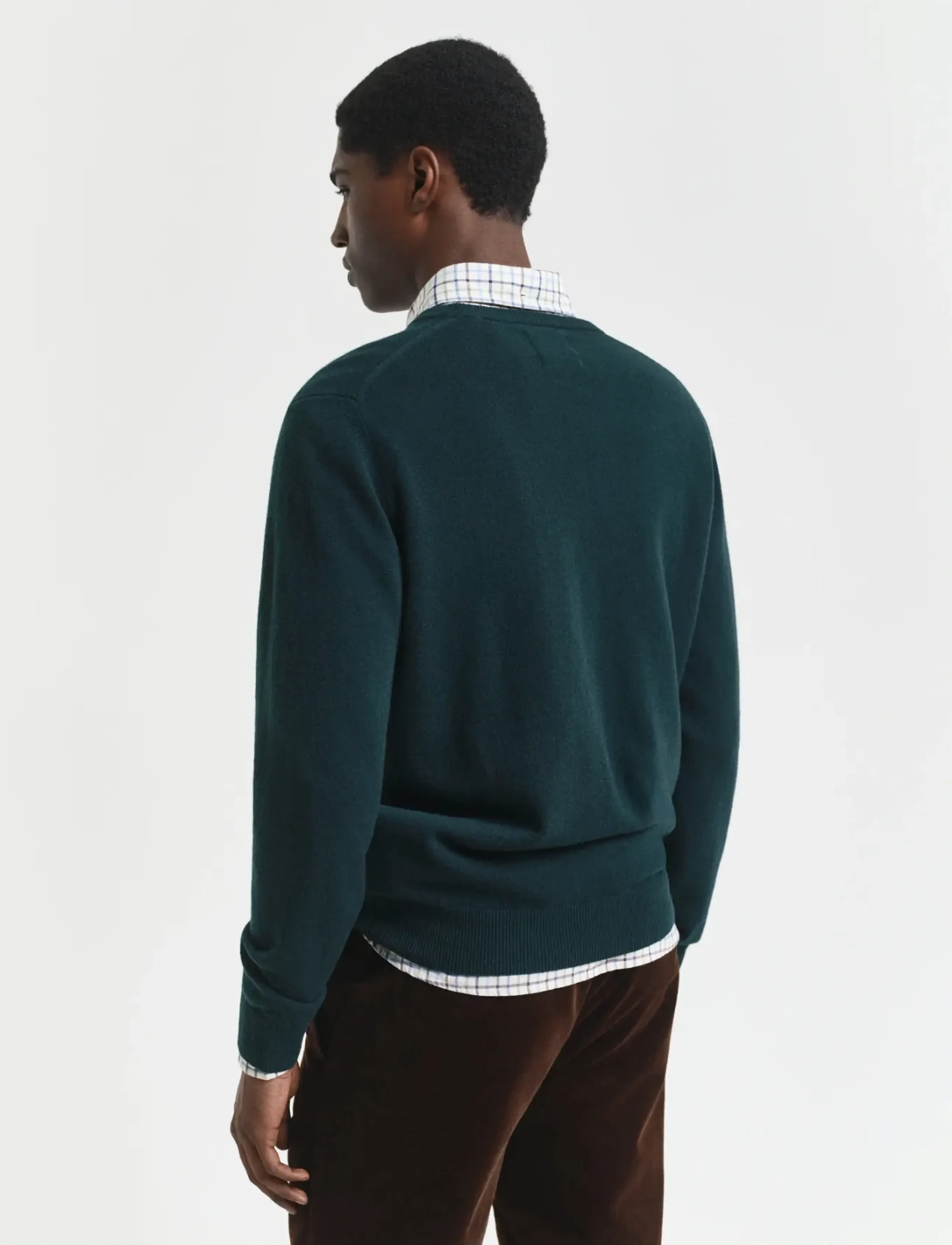 Gant - SUPERFINE LAMBSWOOL V-NECK - basic-strickmode - tartan green - 3