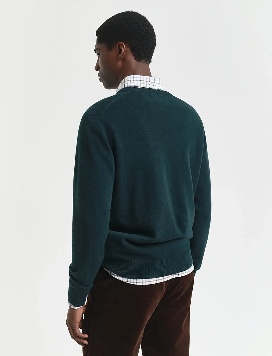 Gant - SUPERFINE LAMBSWOOL V-NECK - v-ausschnitt - tartan green - 3