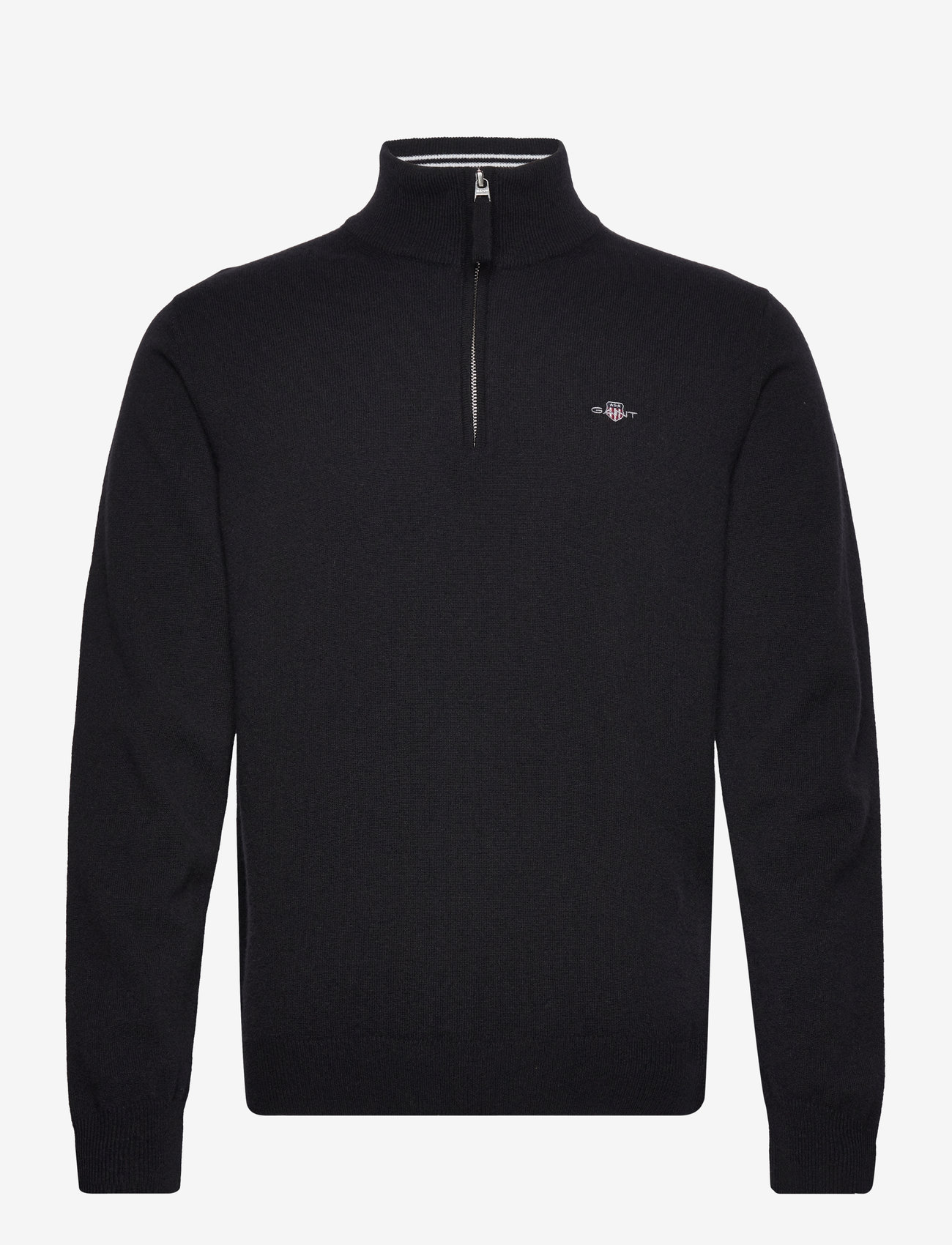 GANT - SUPERFINE LAMBSWOOL HALF ZIP - half zip-tröjor - black - 1