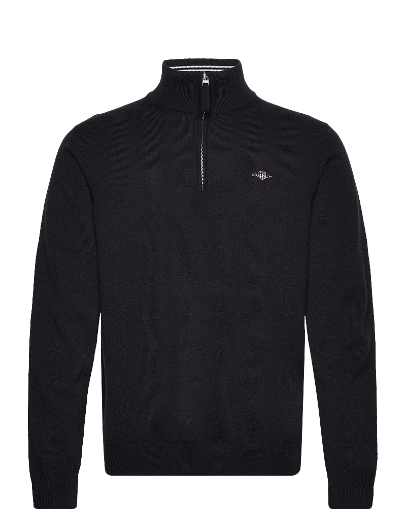 GANT - SUPERFINE LAMBSWOOL HALF ZIP - half zip-tröjor - black - 1