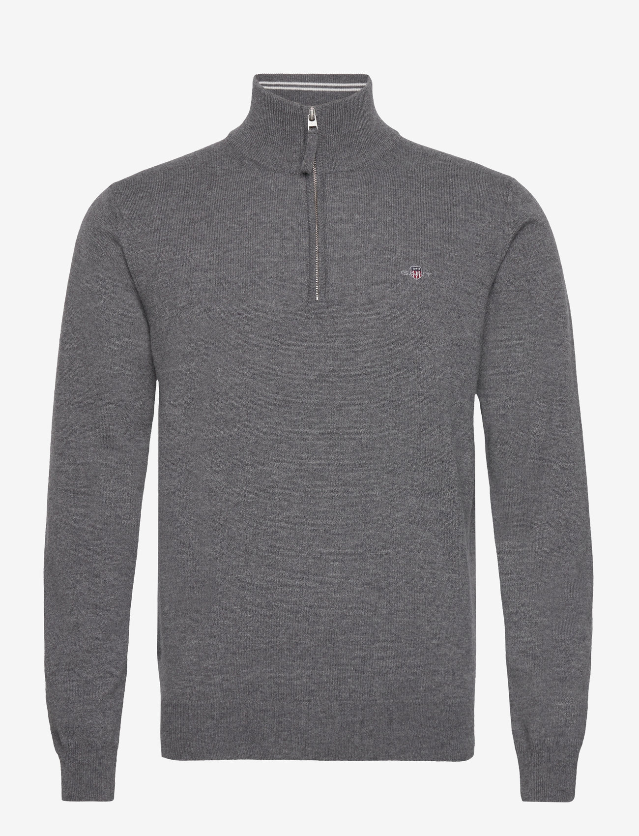 GANT - SUPERFINE LAMBSWOOL HALF ZIP - pulls demi-zippés - charcoal melange - 1
