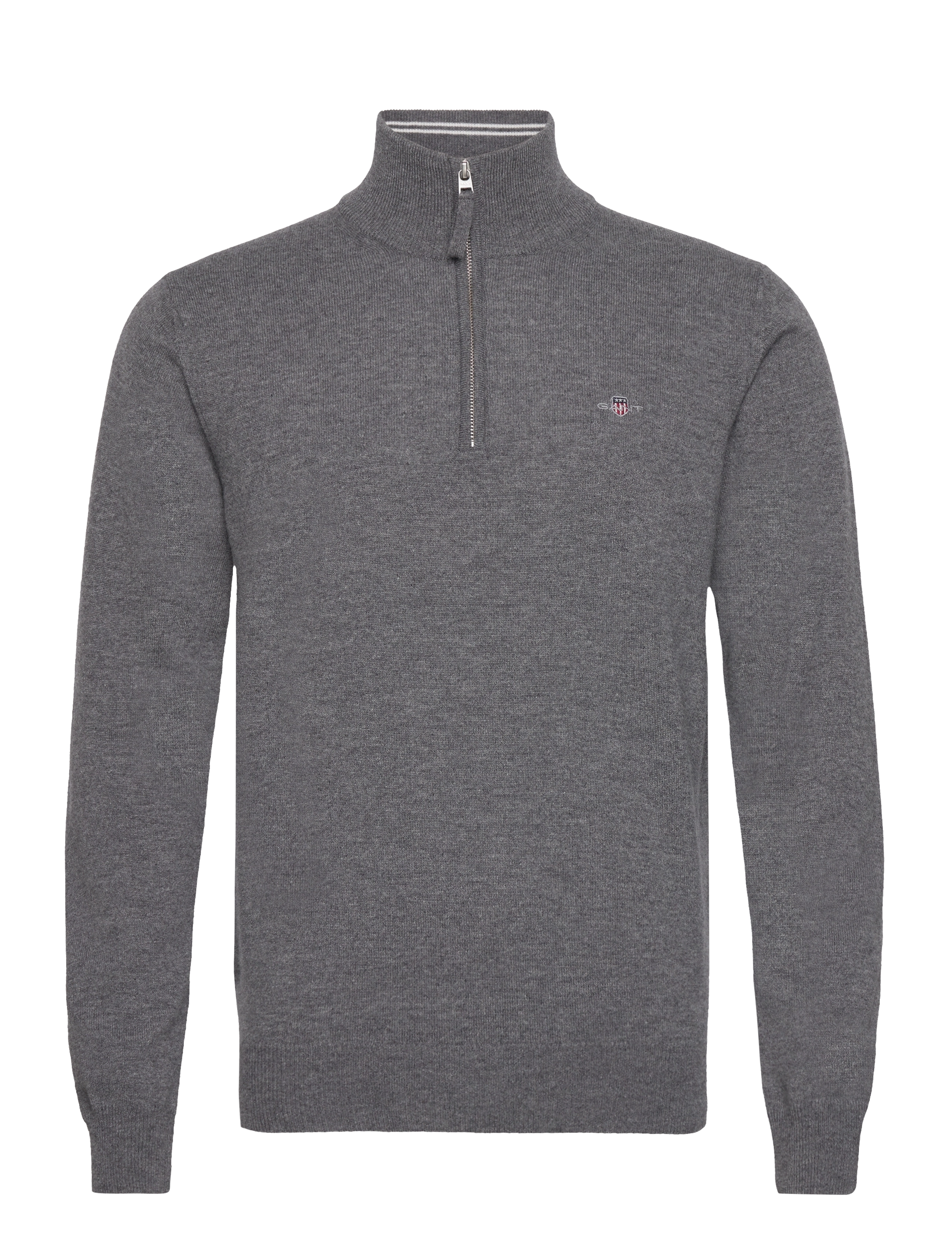 Gant SUPERFINE LAMBSWOOL HALF ZIP - Kleidung - CHARCOAL MELANGE / grey