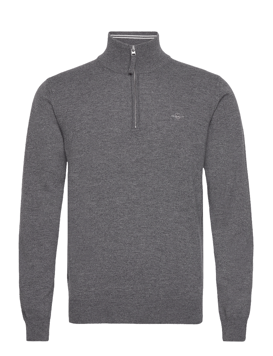 Gant - SUPERFINE LAMBSWOOL HALF ZIP - pullover mit halbem reißverschluss - charcoal melange - 1