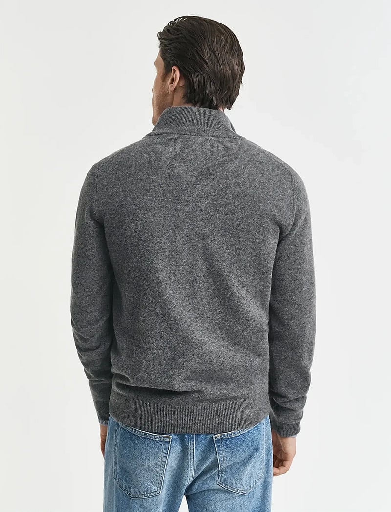 GANT - SUPERFINE LAMBSWOOL HALF ZIP - pulls demi-zippés - charcoal melange - 3
