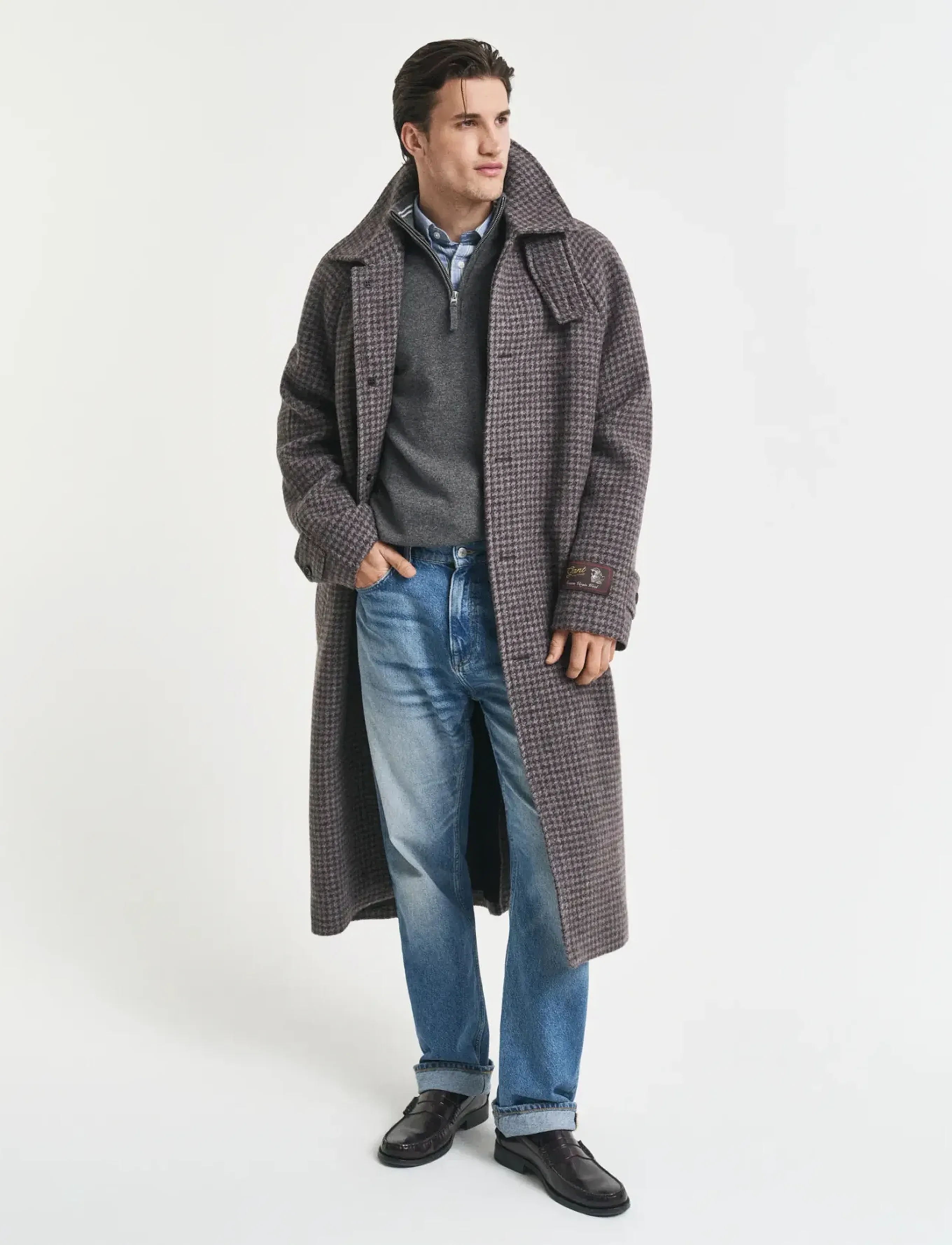 Gant - SUPERFINE LAMBSWOOL HALF ZIP - half zip jumpers - charcoal melange - 5