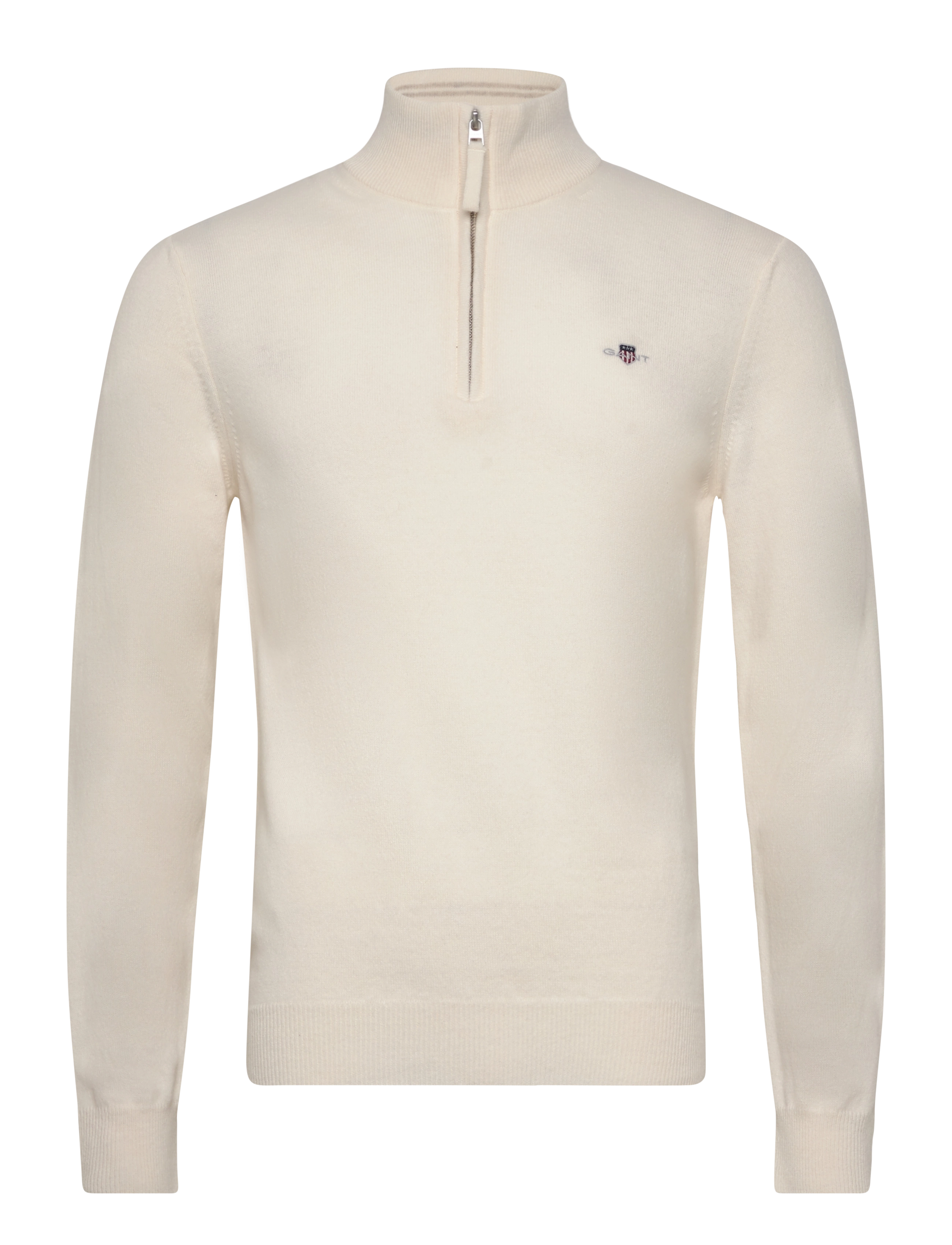 GANT Superfine Lammwolle Half Zip Cream - XL - Herren