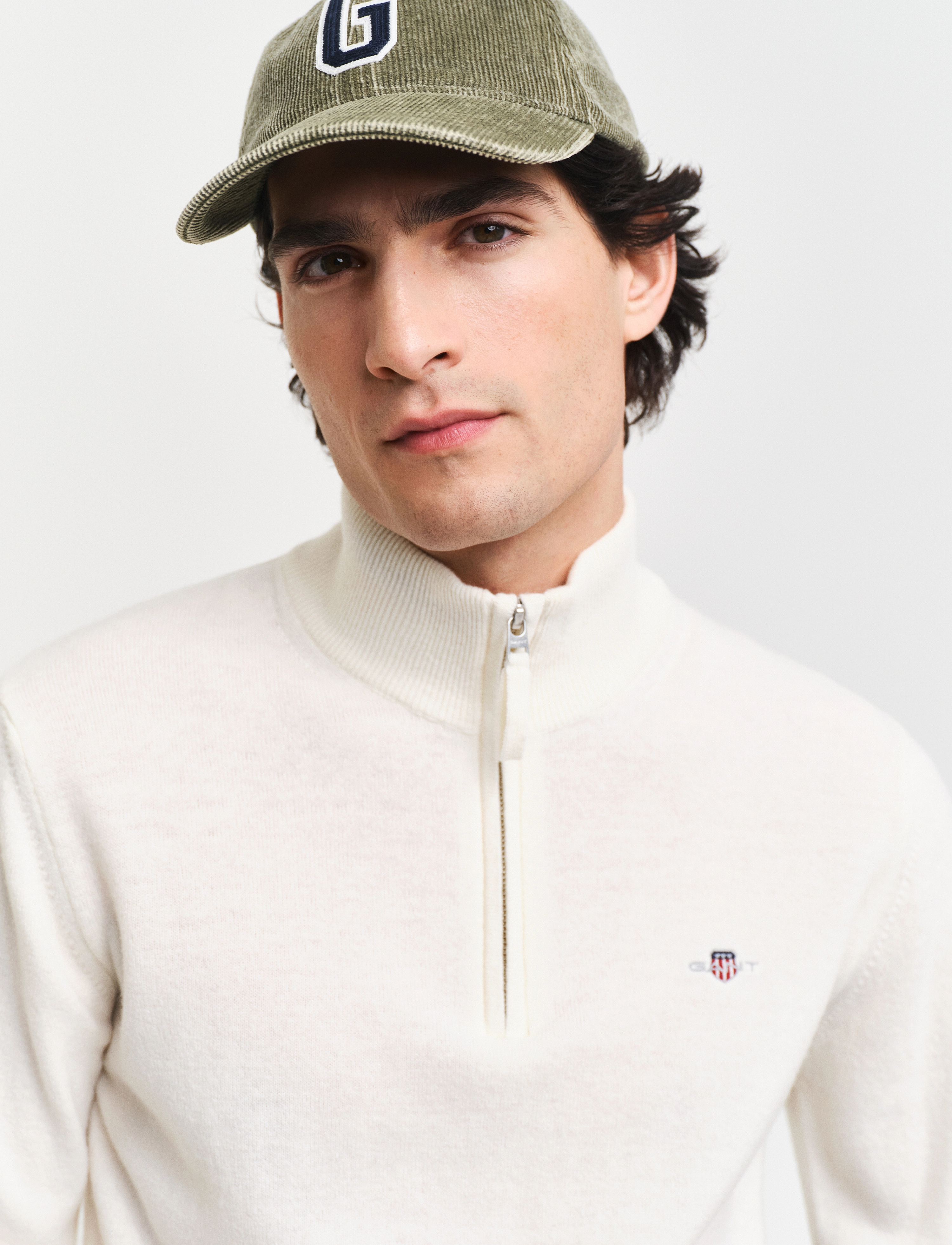 Gant - SUPERFINE LAMBSWOOL HALF ZIP - halfzip strik - cream - 4