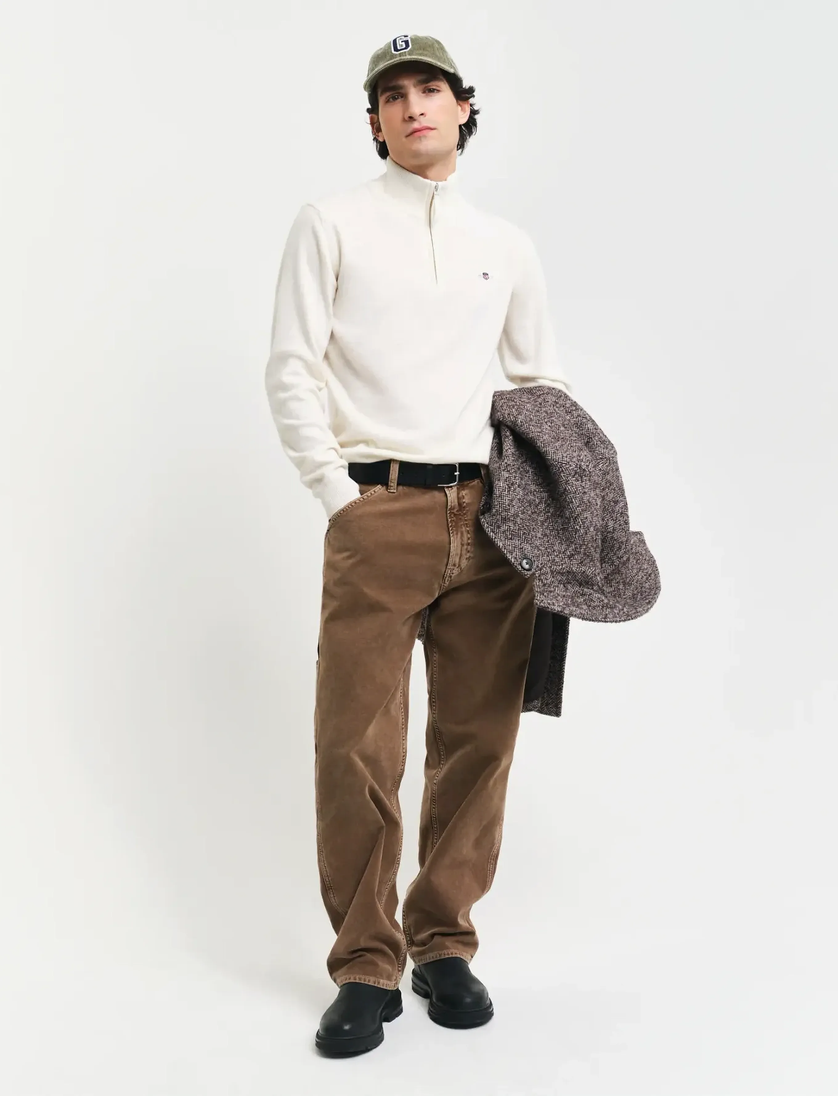 Gant - SUPERFINE LAMBSWOOL HALF ZIP - halfzip strik - cream - 5