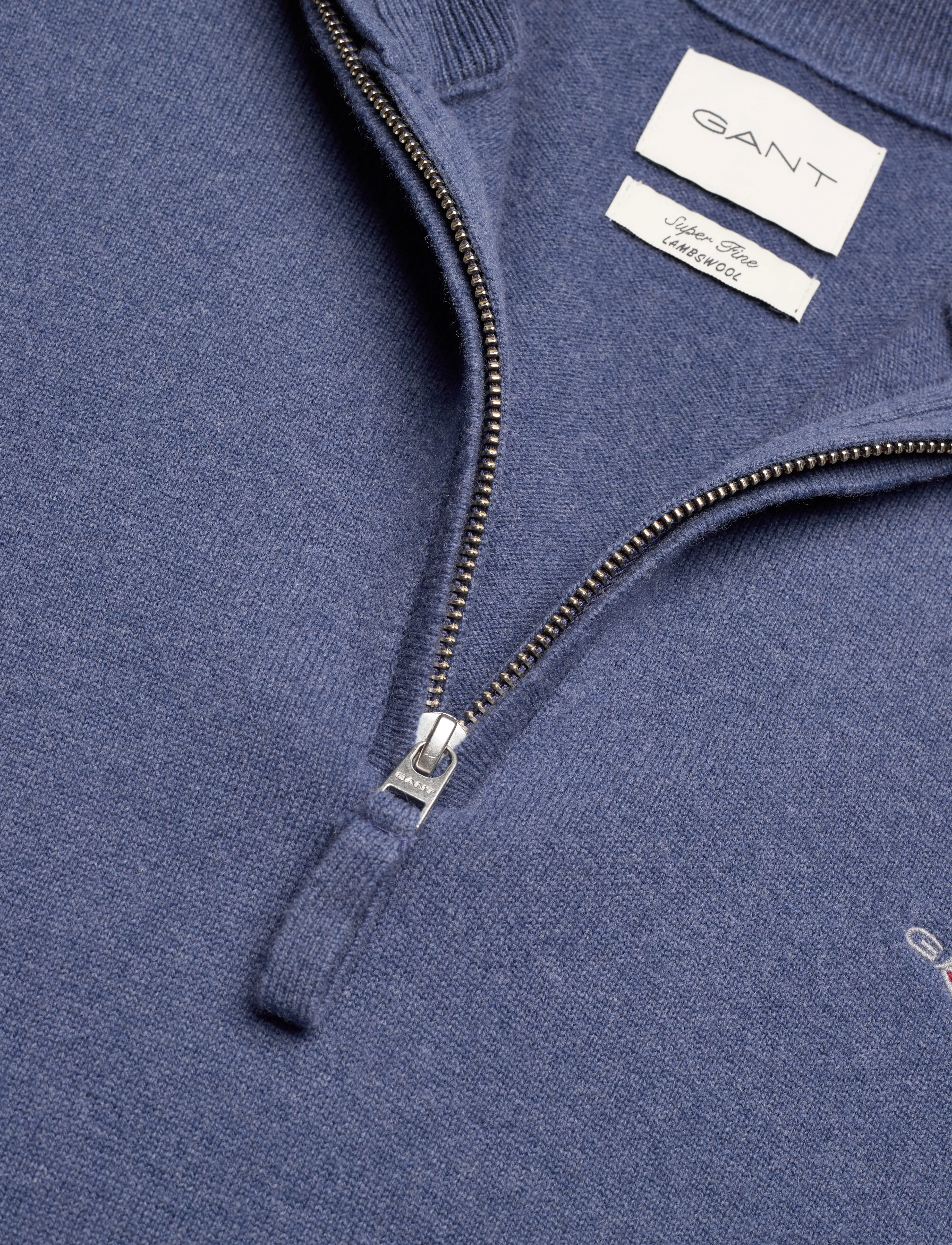 Gant - SUPERFINE LAMBSWOOL HALF ZIP - herren - dark jeansblue melange - 2