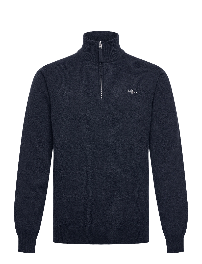 GANT - SUPERFINE LAMBSWOOL HALF ZIP - half zip-tröjor - dark navy melange - 1