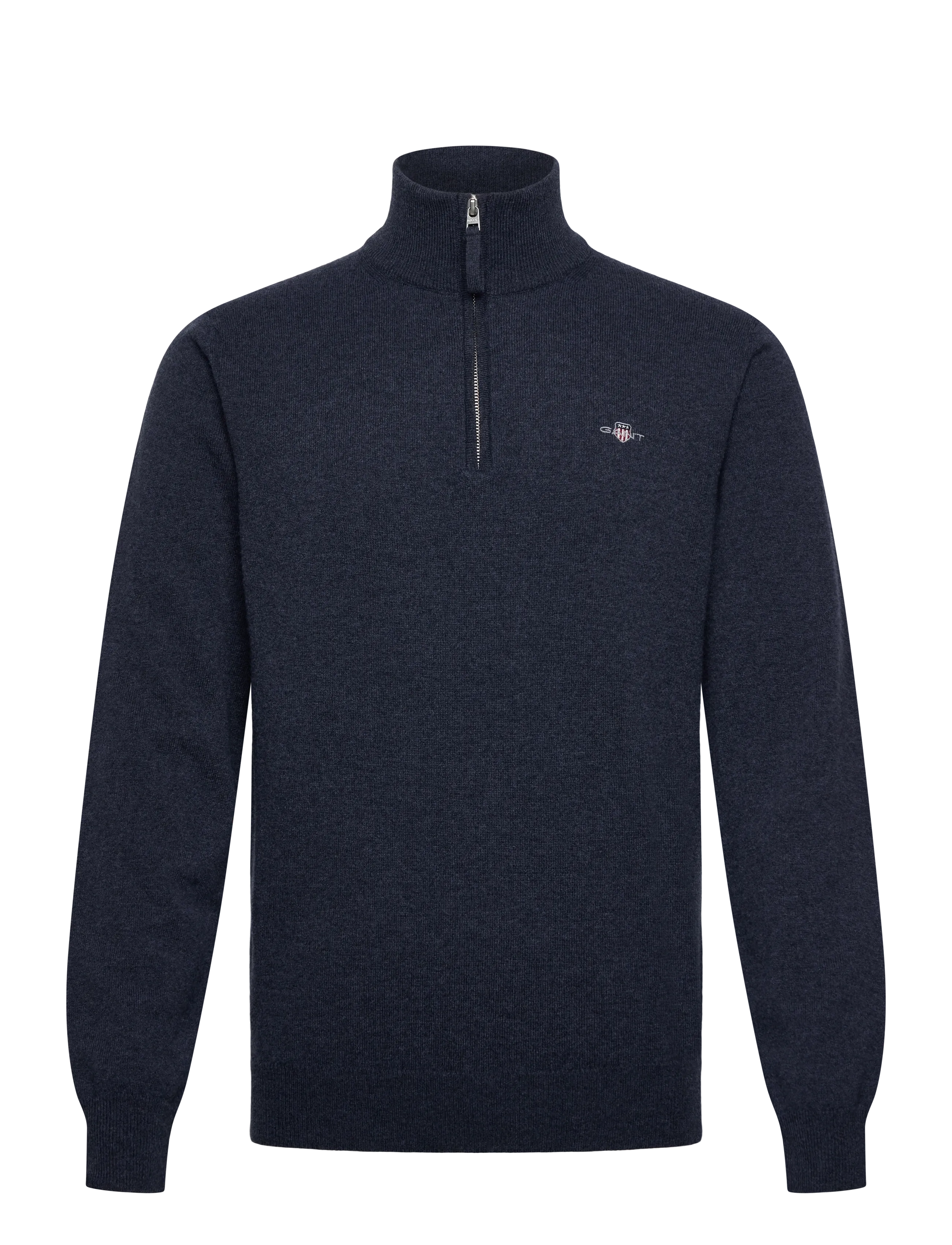 Gant SUPERFINE LAMBSWOOL HALF ZIP - Kleidung - DARK NAVY MELANGE / navy