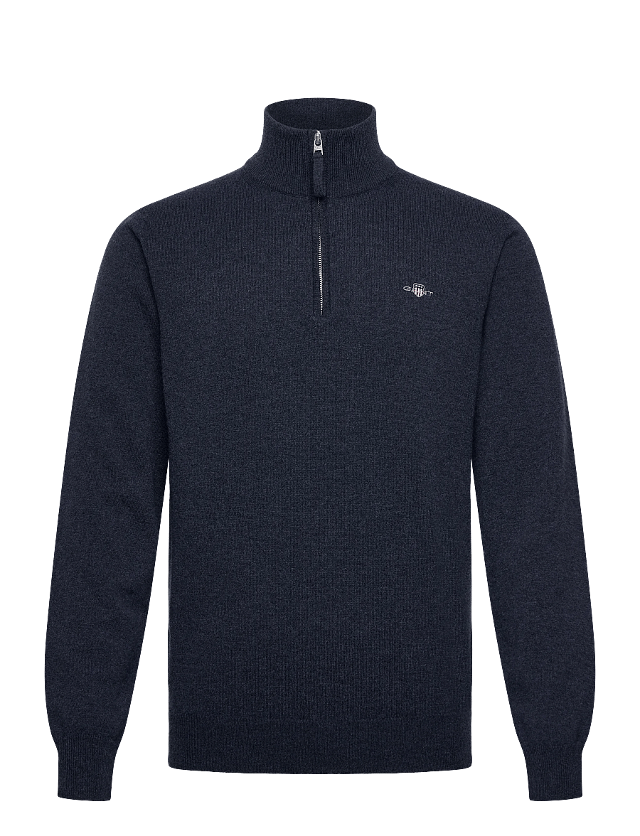 Gant - SUPERFINE LAMBSWOOL HALF ZIP - pullover mit halbem reißverschluss - dark navy melange - 1