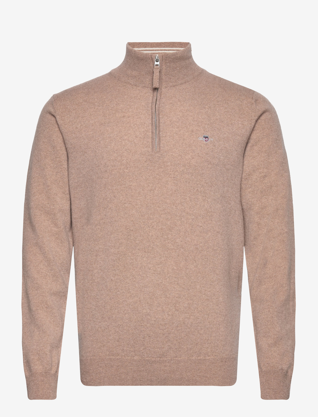 GANT - SUPERFINE LAMBSWOOL HALF ZIP - half zip-tröjor - dk. sand melange - 1