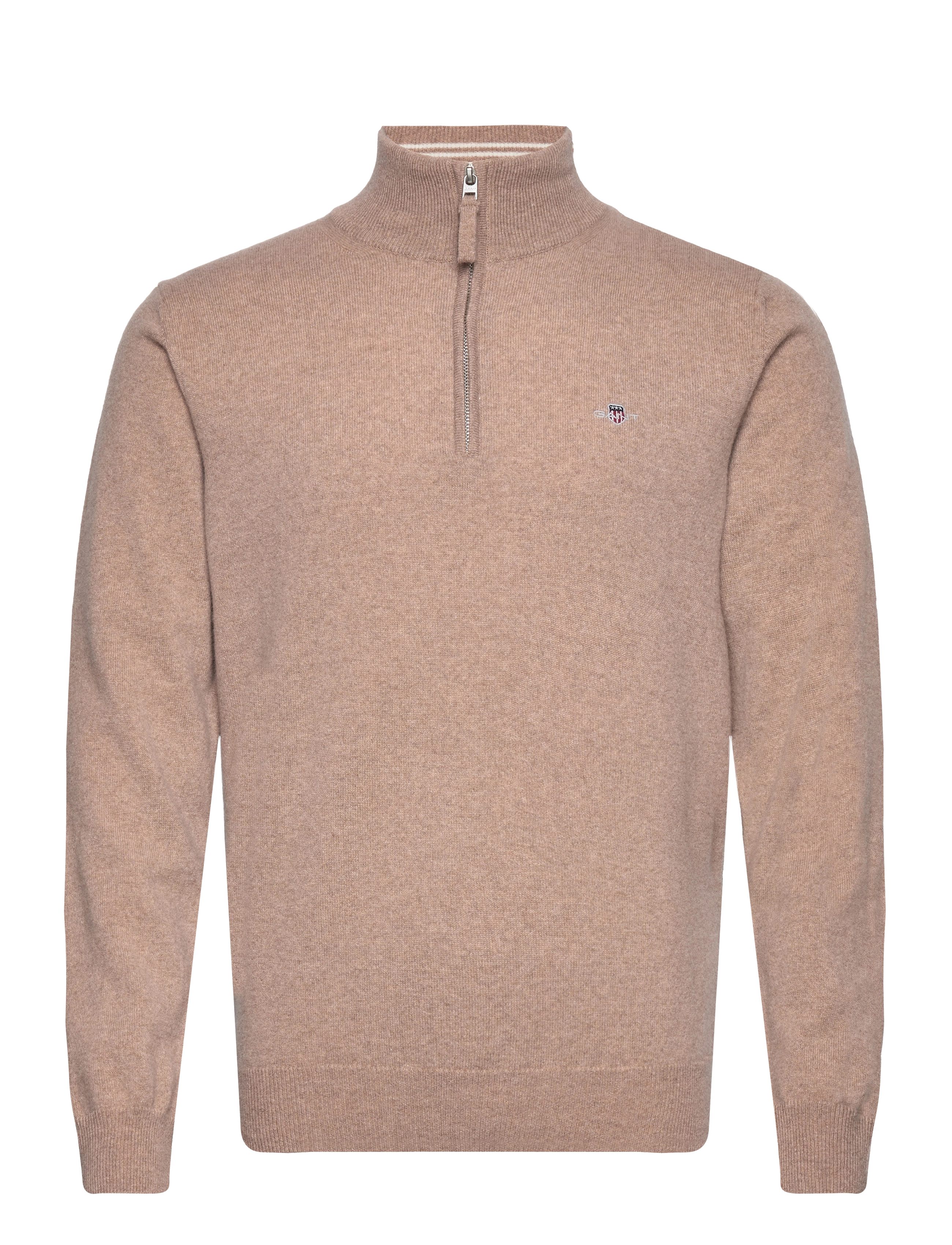 Gant SUPERFINE LAMBSWOOL HALF ZIP - Kleidung - DK. SAND MELANGE / beige