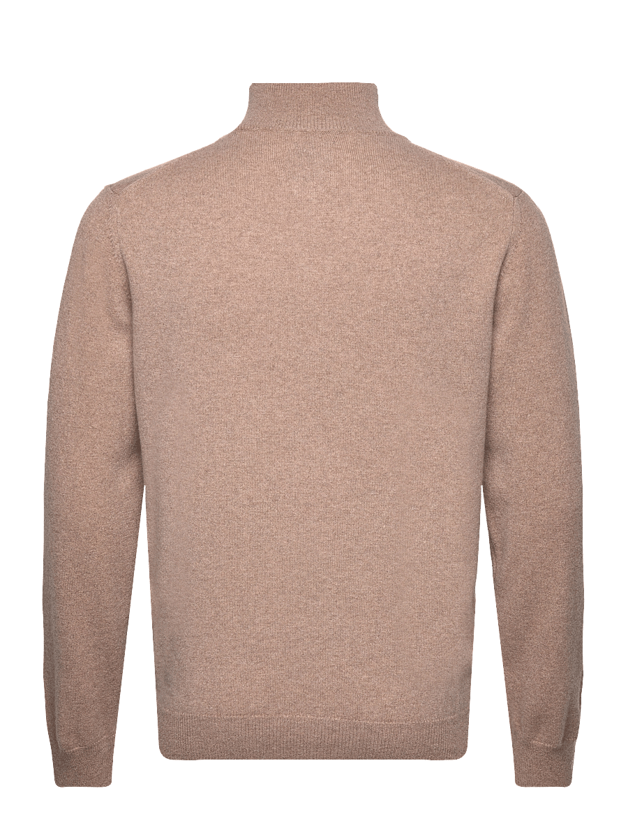 Gant - SUPERFINE LAMBSWOOL HALF ZIP - pullover mit halbem reißverschluss - dk. sand melange - 2