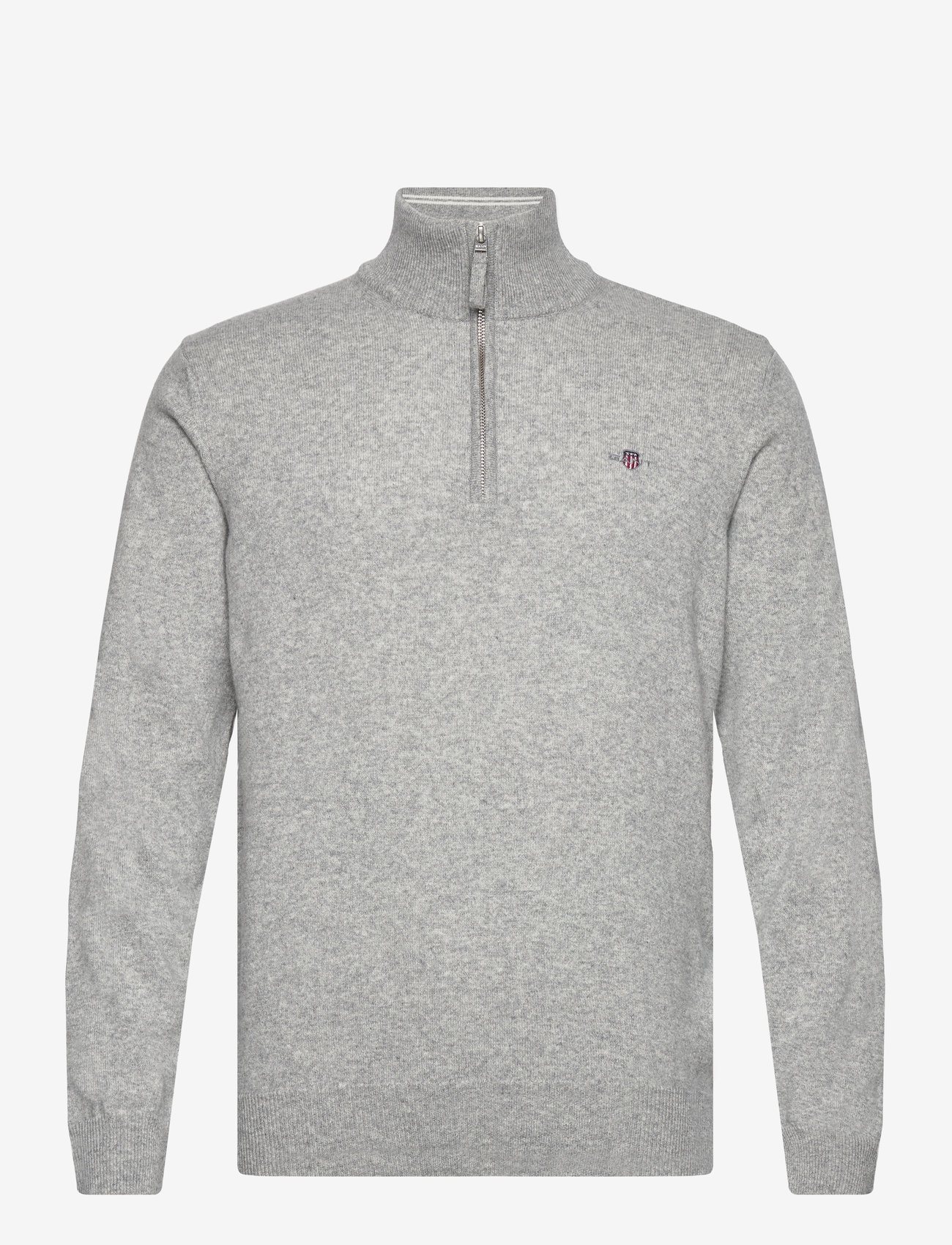 GANT - SUPERFINE LAMBSWOOL HALF ZIP - half zip-tröjor - grey melange - 1
