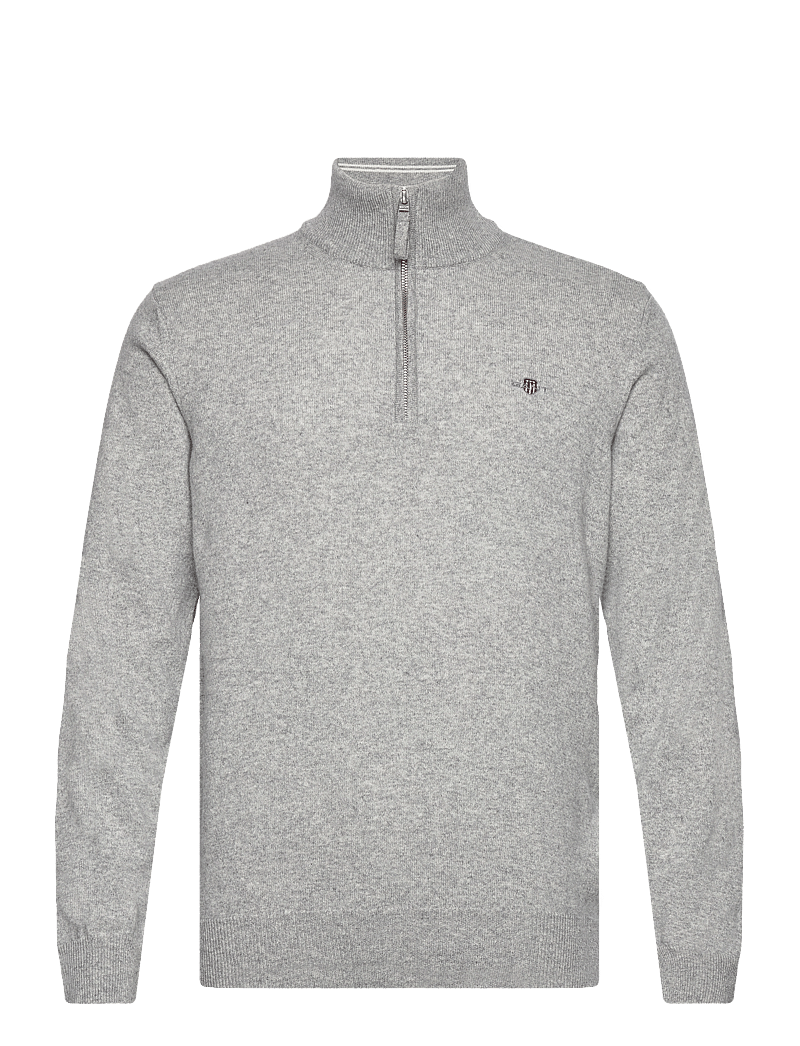 GANT - SUPERFINE LAMBSWOOL HALF ZIP - half zip-tröjor - grey melange - 1