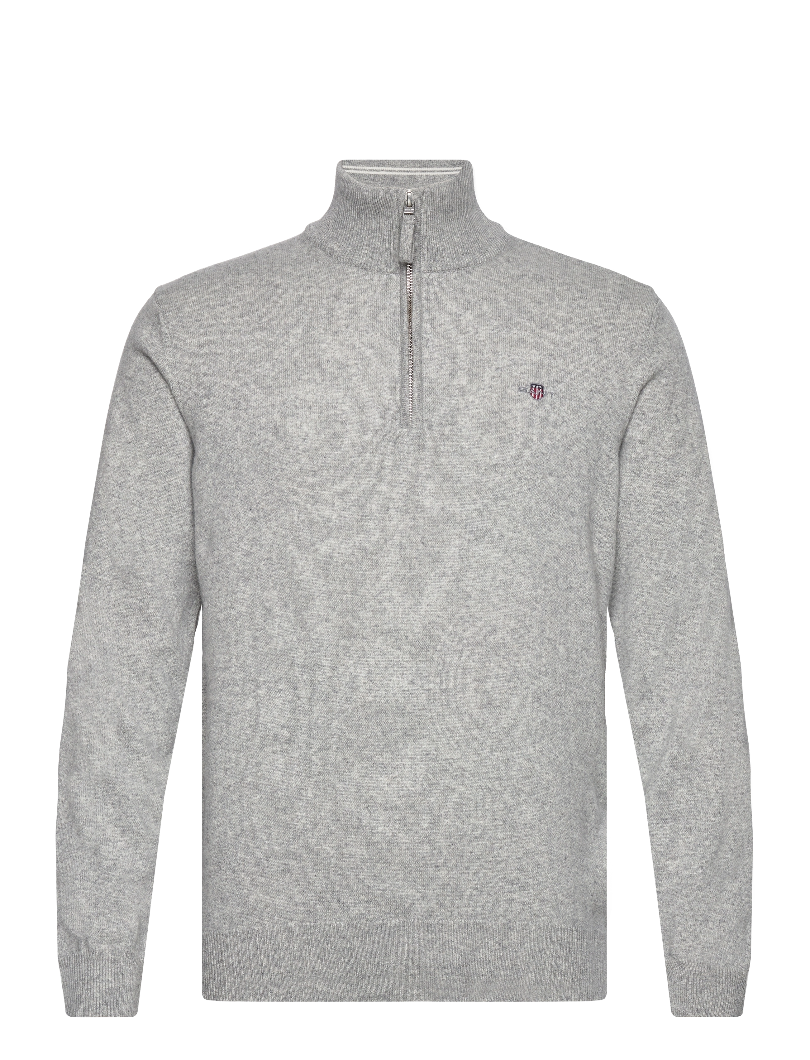 Gant SUPERFINE LAMBSWOOL HALF ZIP - Kleidung - GREY MELANGE / grey