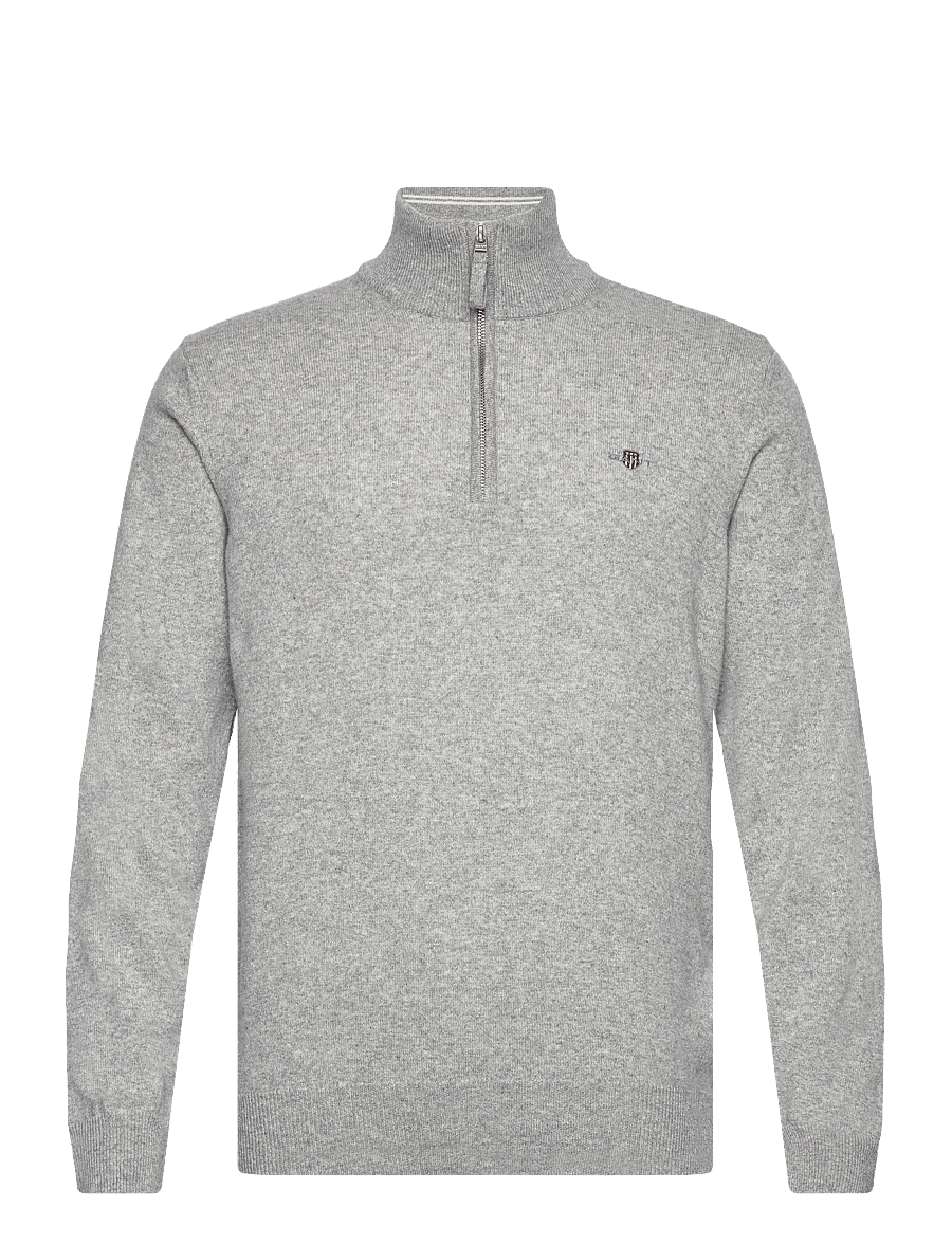 Gant - SUPERFINE LAMBSWOOL HALF ZIP - pullover mit halbem reißverschluss - grey melange - 1