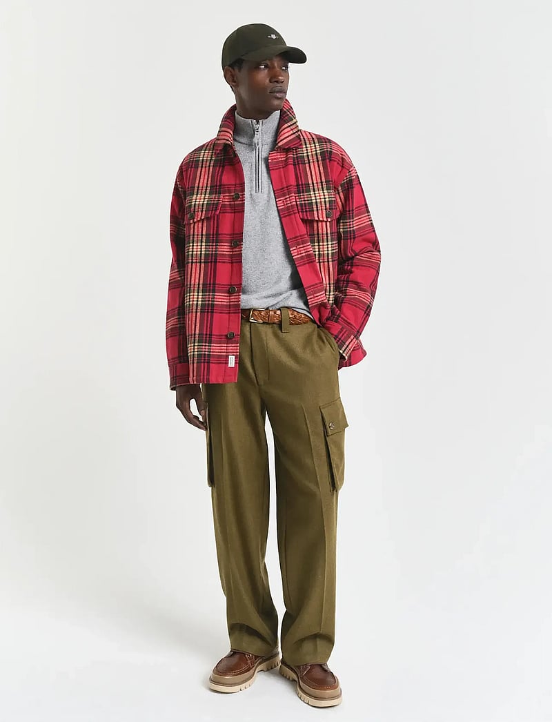 GANT - SUPERFINE LAMBSWOOL HALF ZIP - half zip-tröjor - grey melange - 5