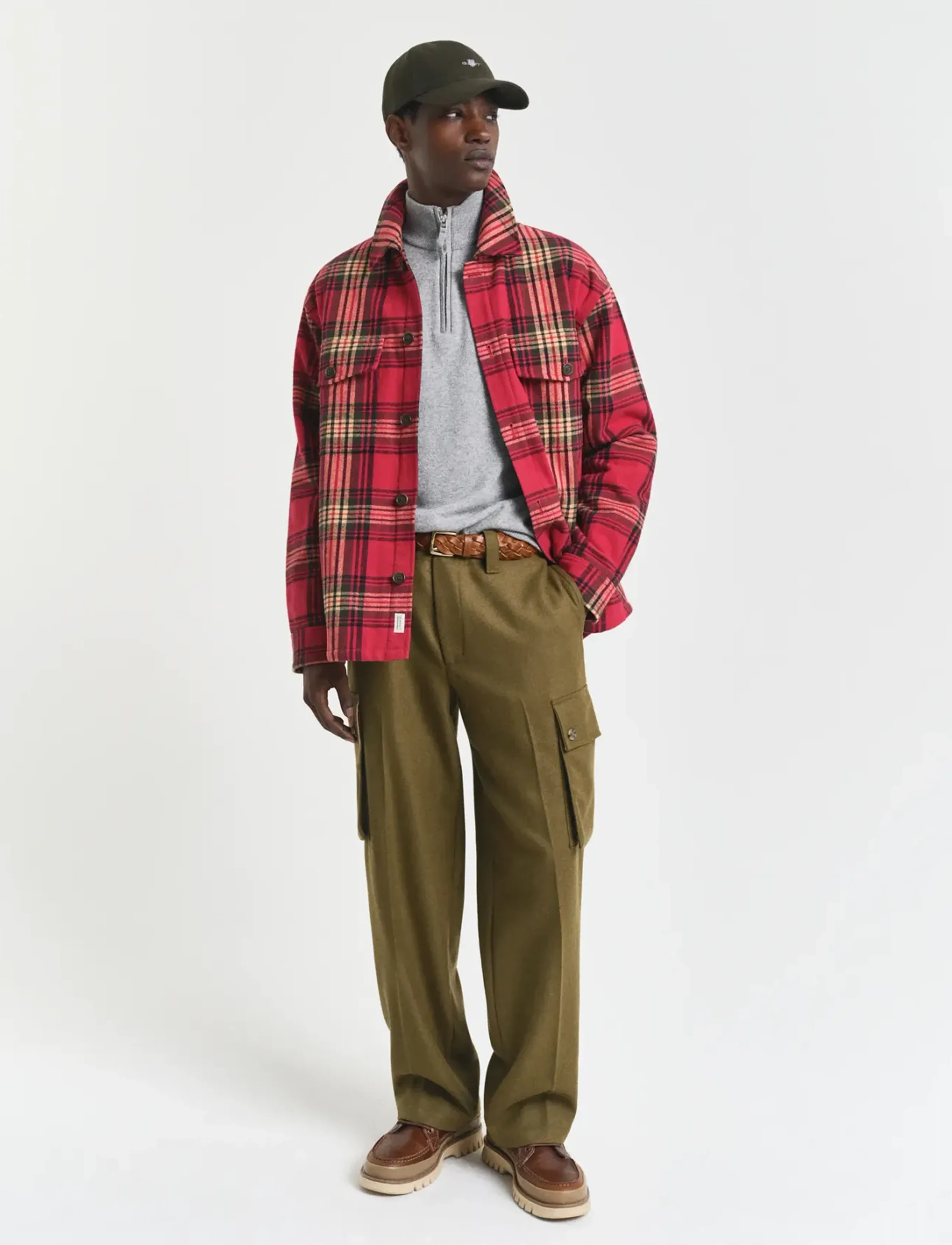 Gant - SUPERFINE LAMBSWOOL HALF ZIP - megztiniai - grey melange - 5