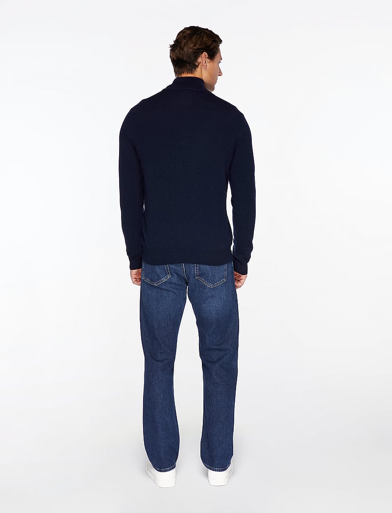 Gant - SUPERFINE LAMBSWOOL HALF ZIP - pulls demi-zippés - marine - 5
